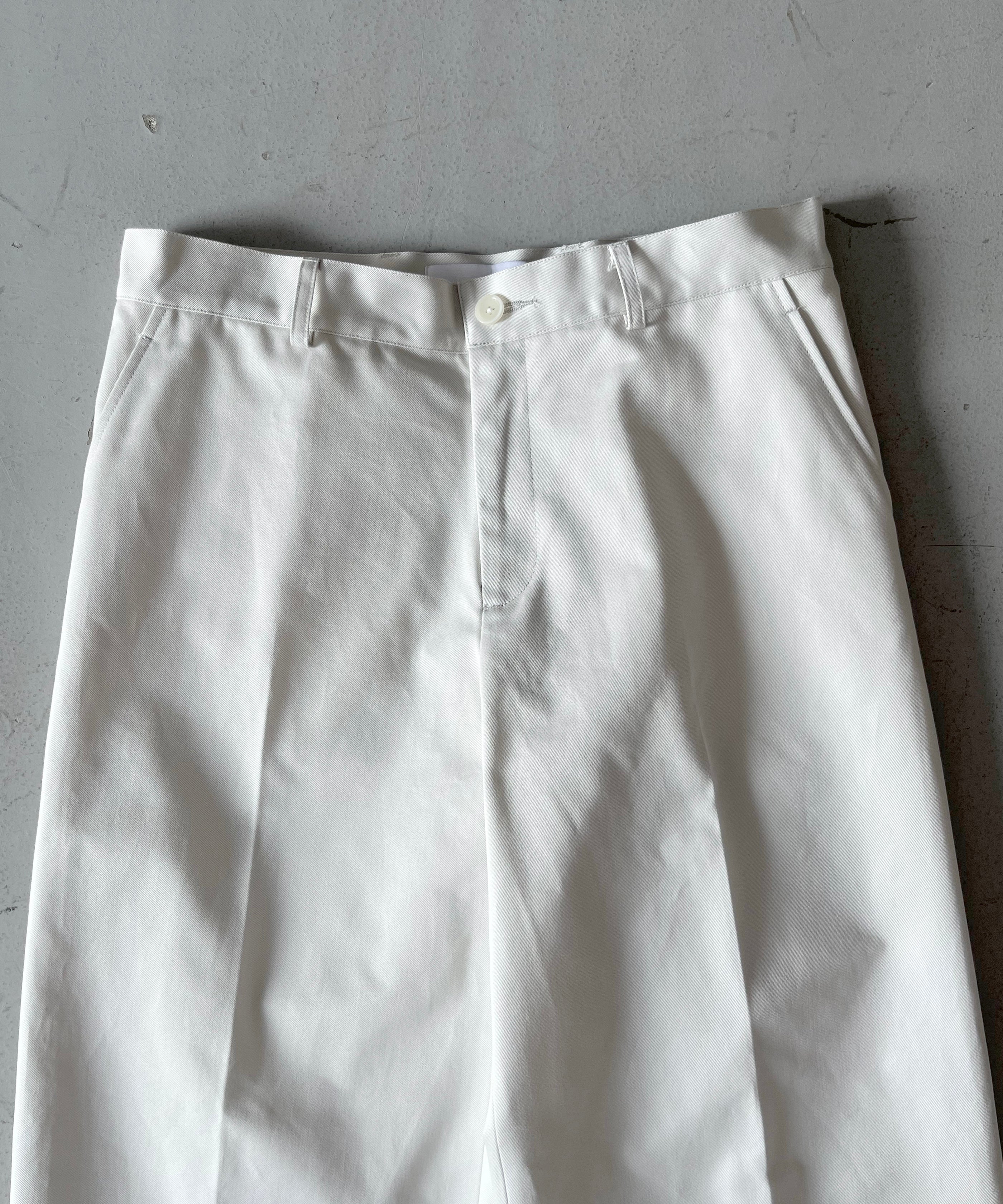 【EXCLUSIVE】NEONSIGN Triple-twisted wide pants "CEMENT"