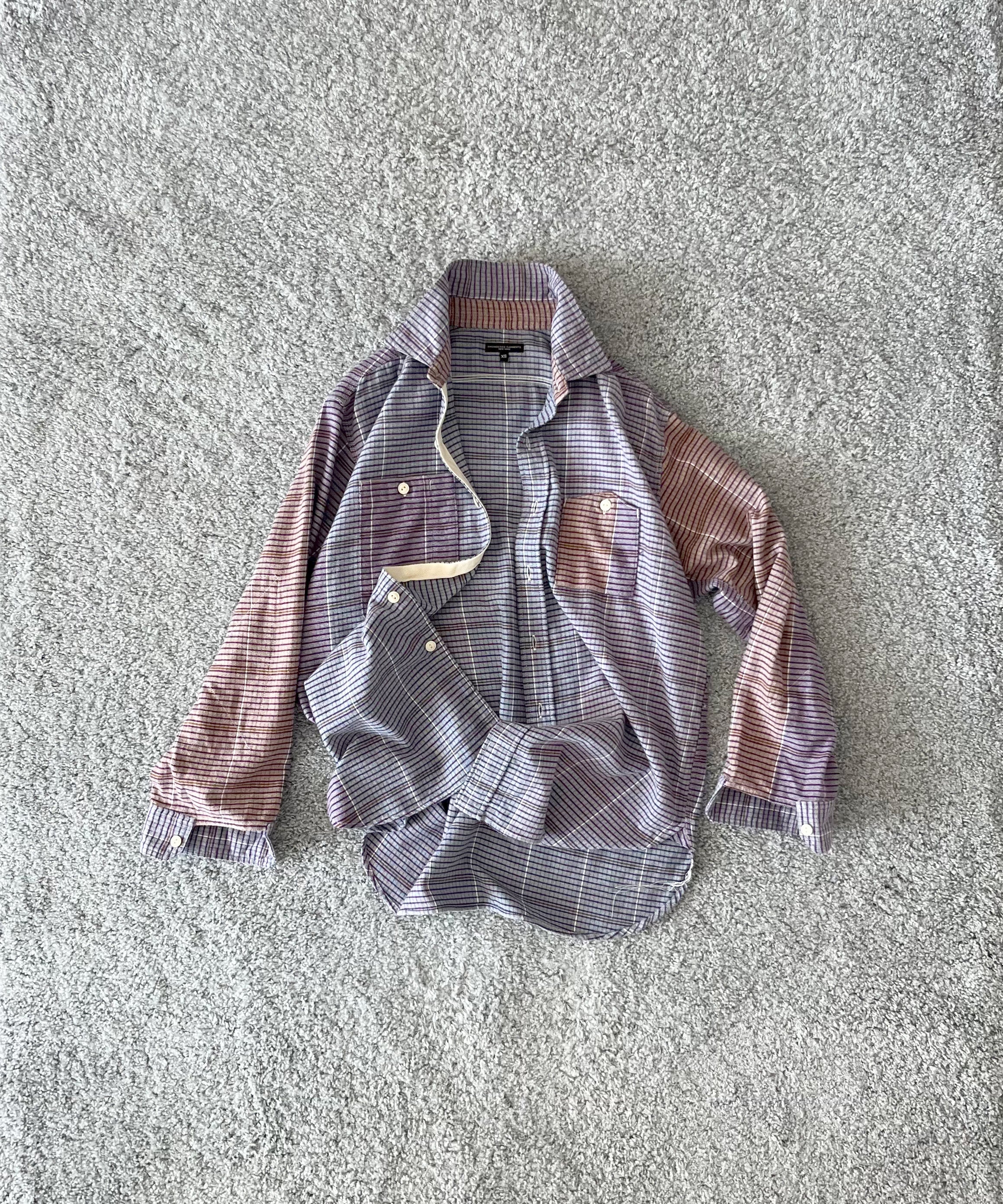 ENGINEERED GARMENTS Work shirt - color blook check "MULTI COLOR"