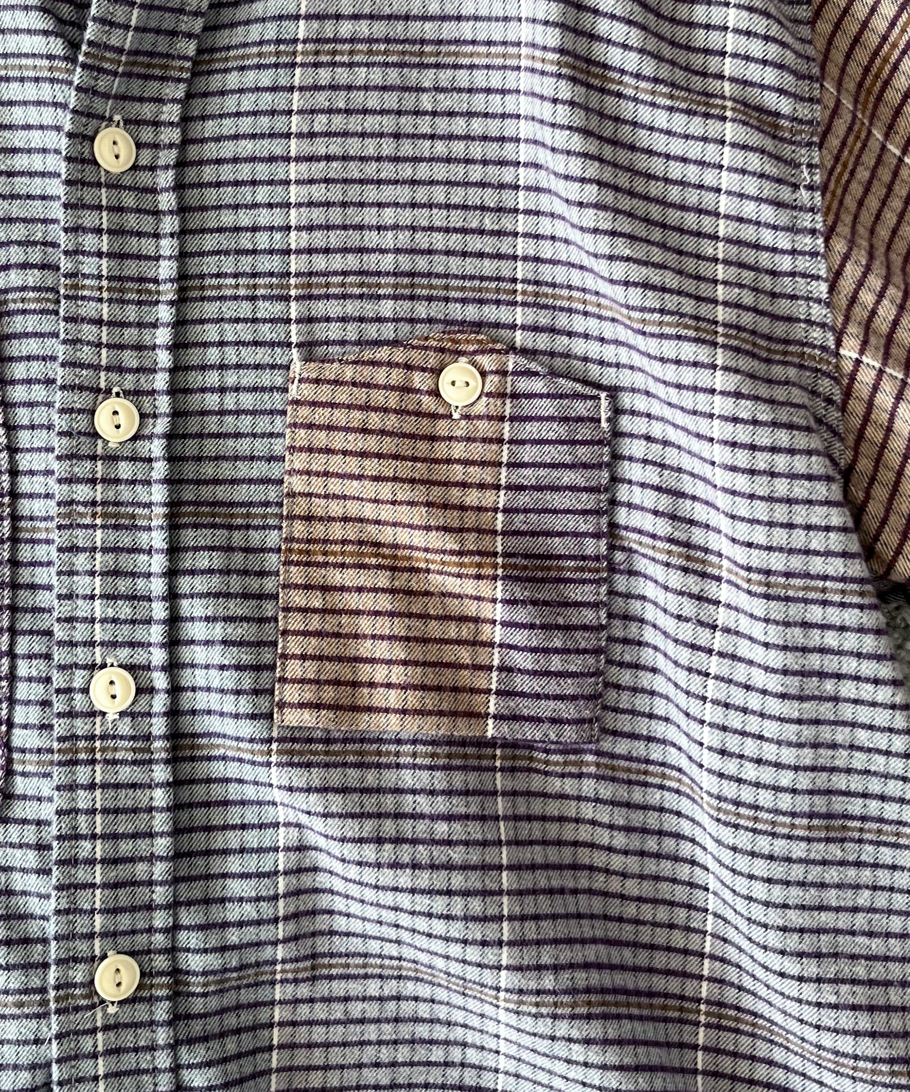 ENGINEERED GARMENTS Work shirt - color blook check "MULTI COLOR"