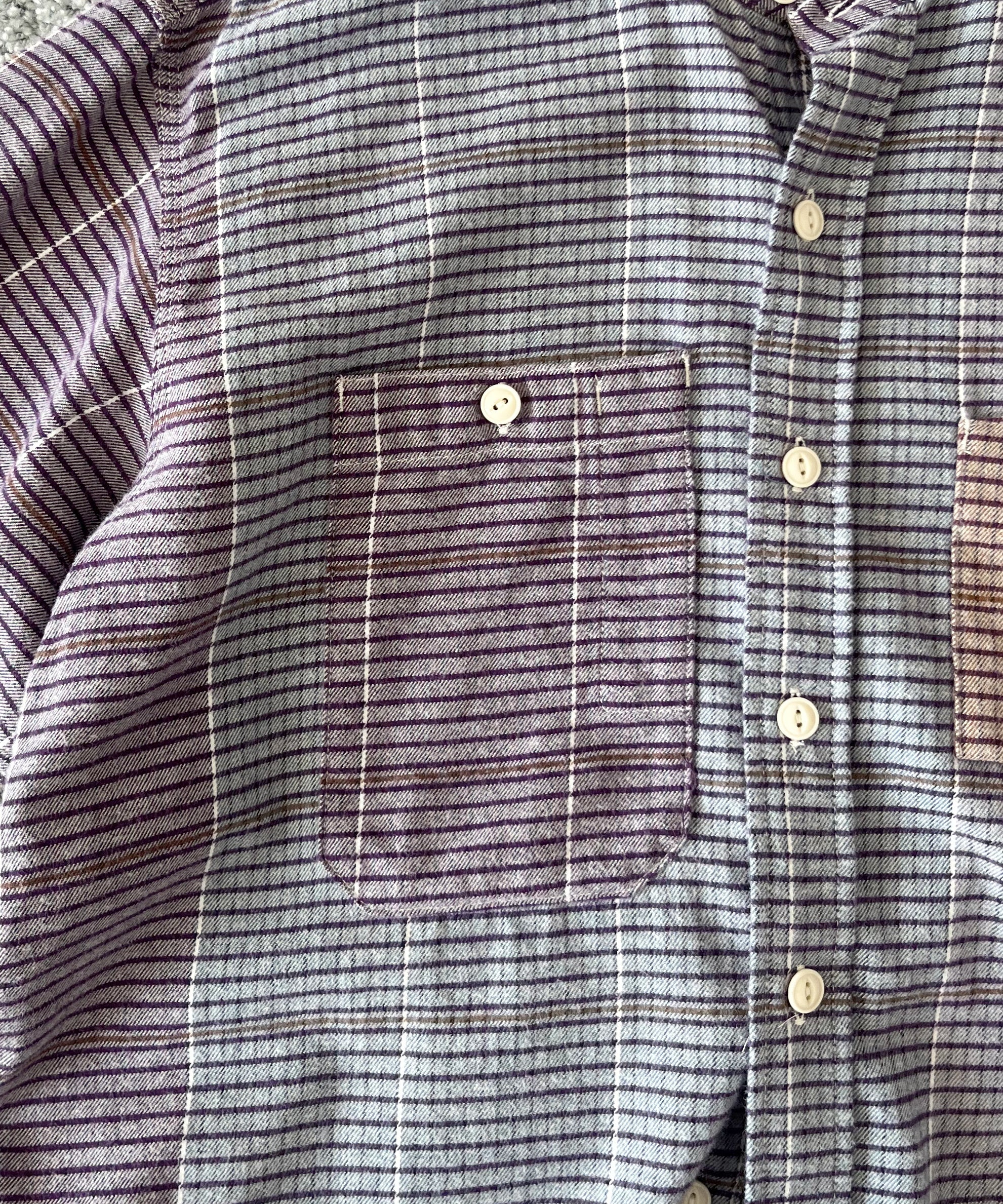 ENGINEERED GARMENTS Work shirt - color blook check "MULTI COLOR"