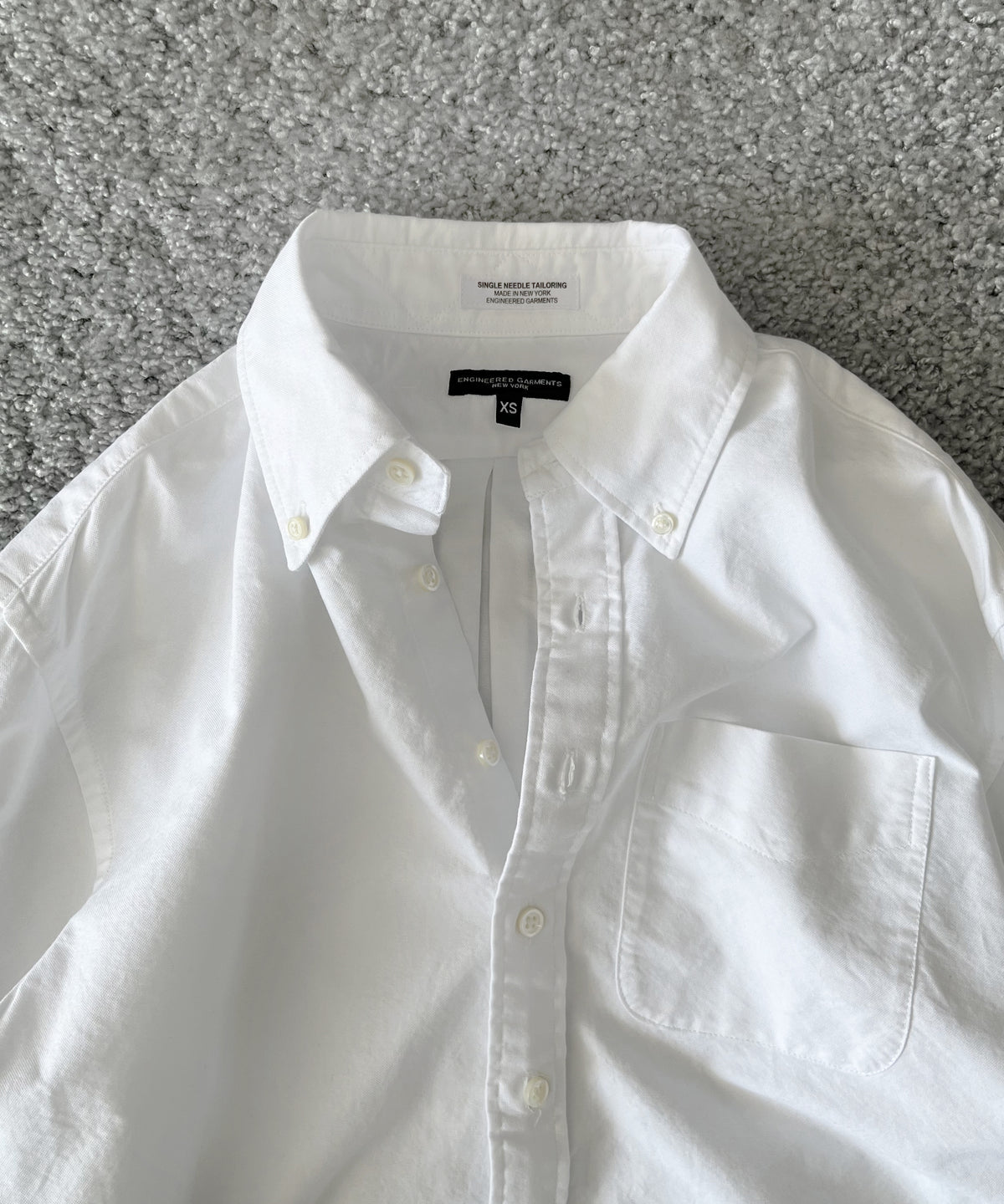 ENGINEERED GARMENTS 19 Century bd shirt - cotton oxford "WHITE"