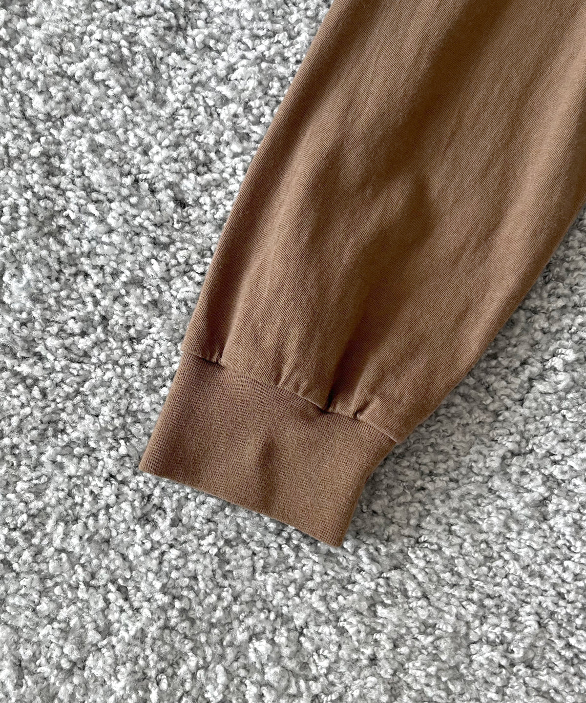 UNUSED Us2592 long-sleeve henry neck t-shirt "BROWN"