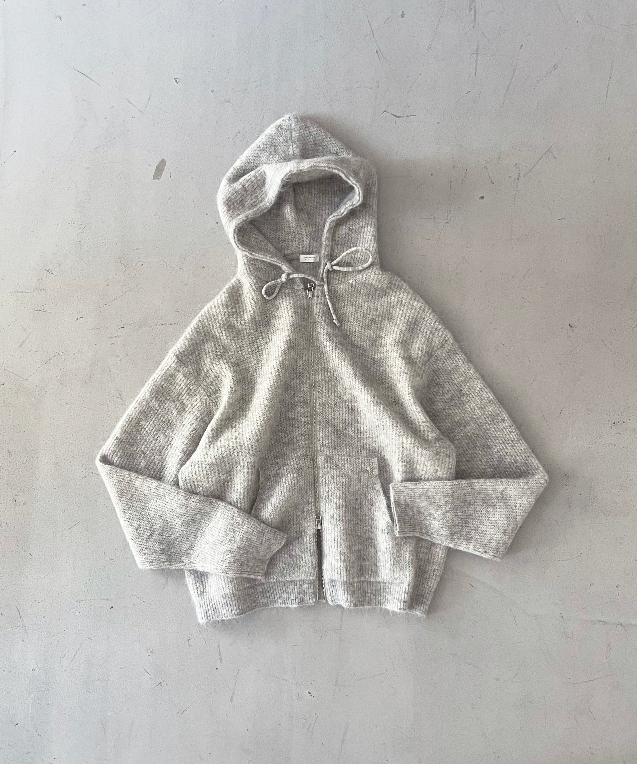 【EXCLUSIVE】crepuscule Mohair zip parka "L.GRAY"