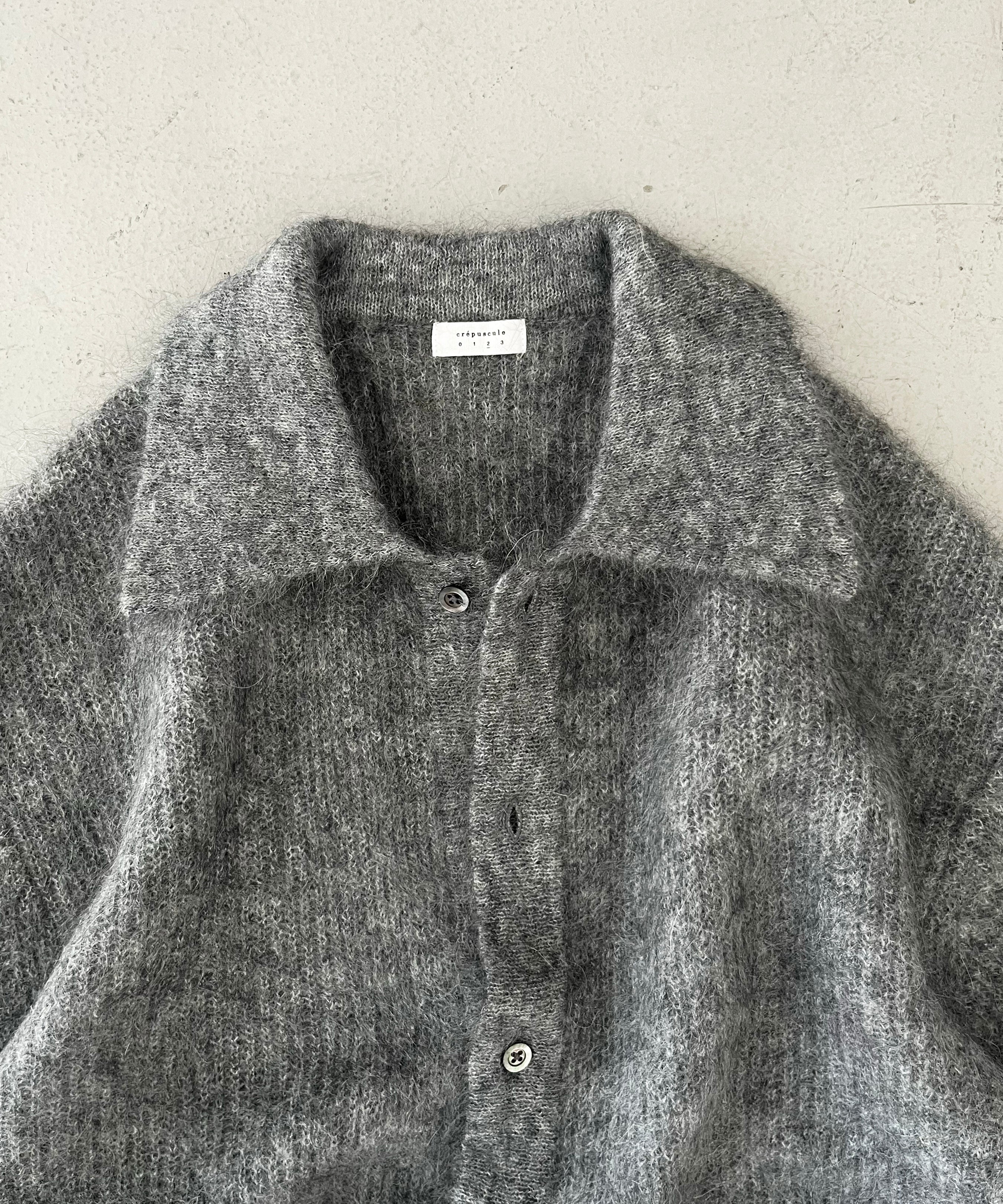 EXCLUSIVE】crepuscule【クレプスキュール】Mohair polo cardigan 