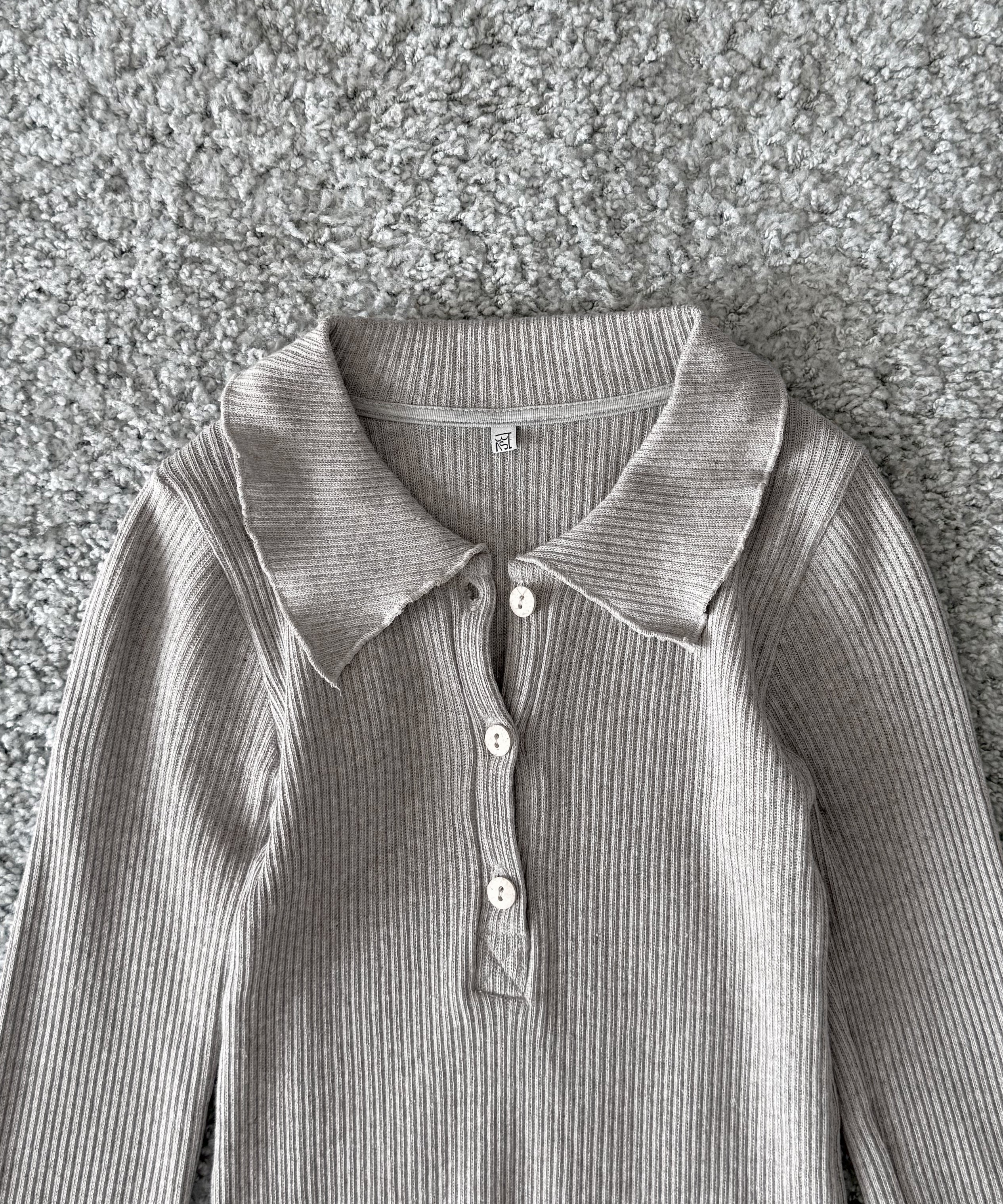 Baserange Dual long sleeve tee "GREY MELANGE"