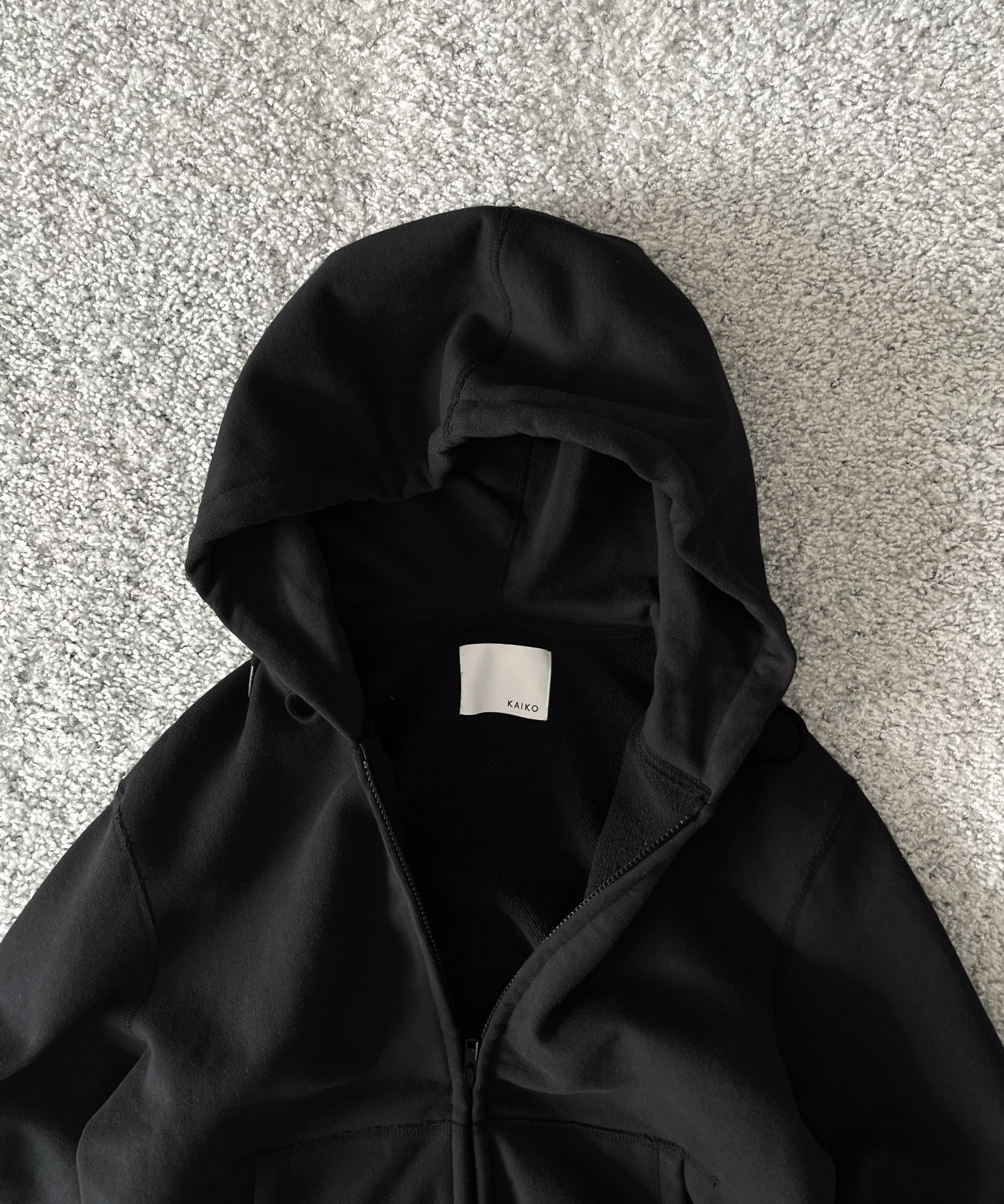 KAIKO Double zip parka "BLACK"