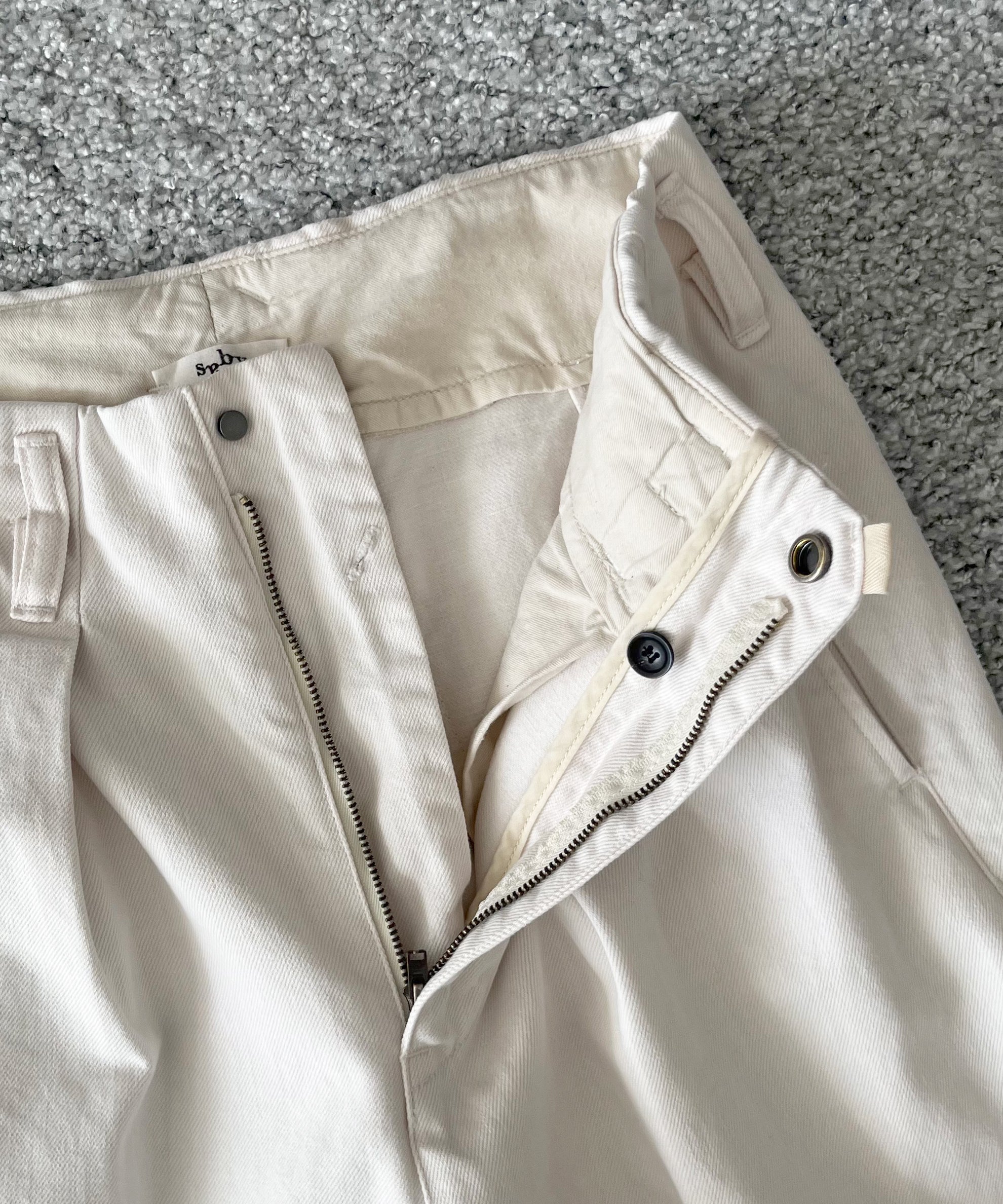 saby Tuck-baggy type 3 - surface dyeing denim - "FADE PINK"