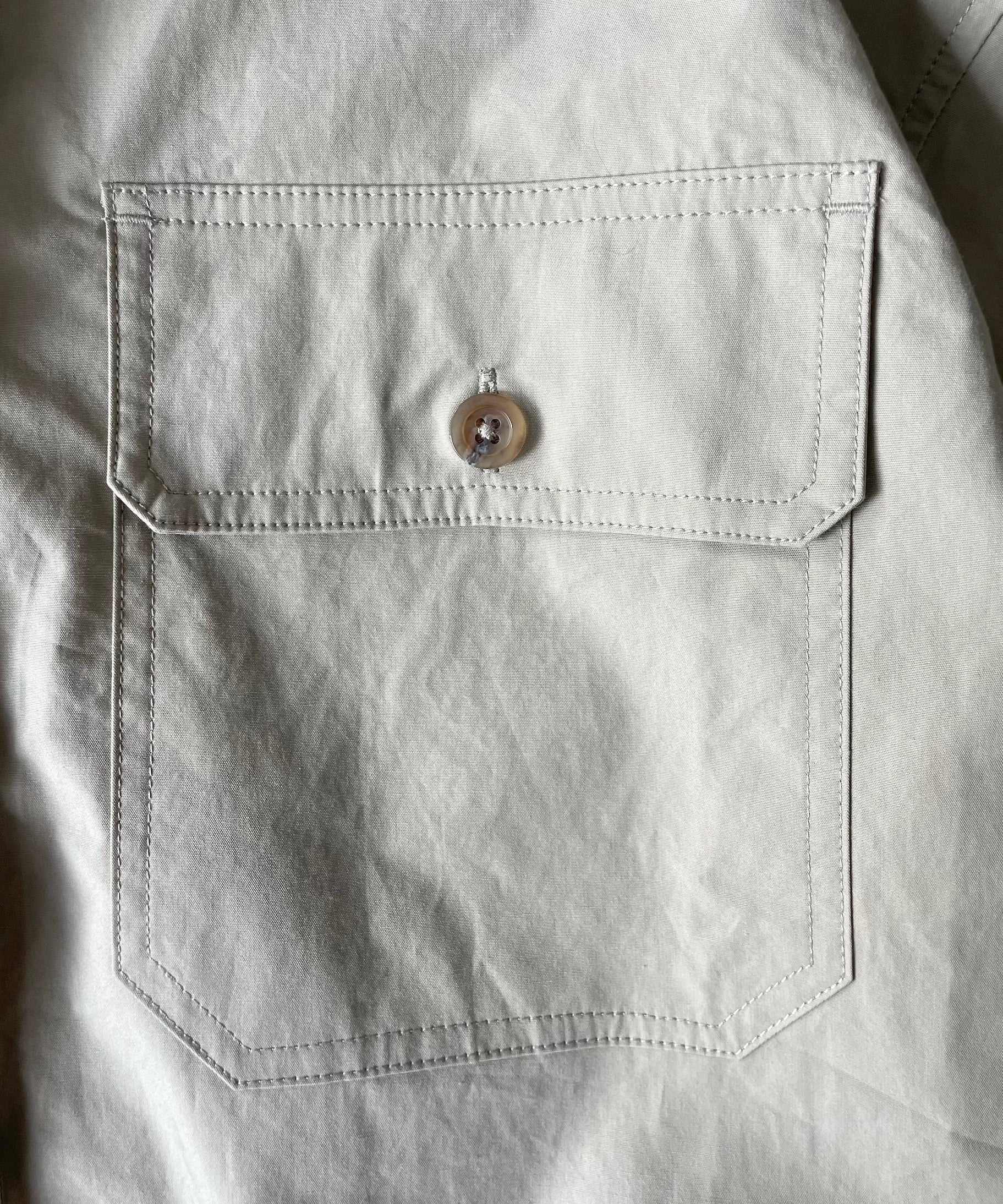 Fax Copy Express Safari button-up shirt "KHAKI" S