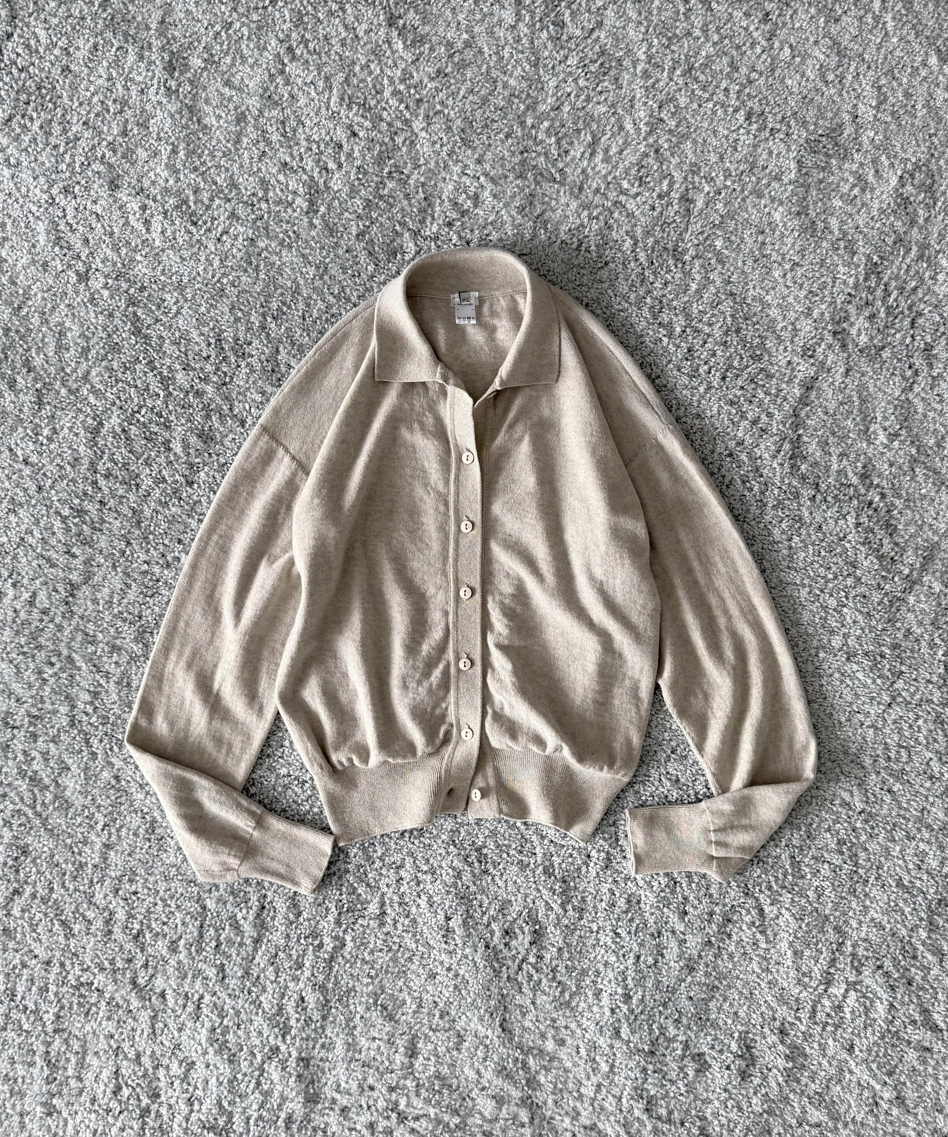 Baserange Tier polo cardigan XS-S "GREYMELANG"