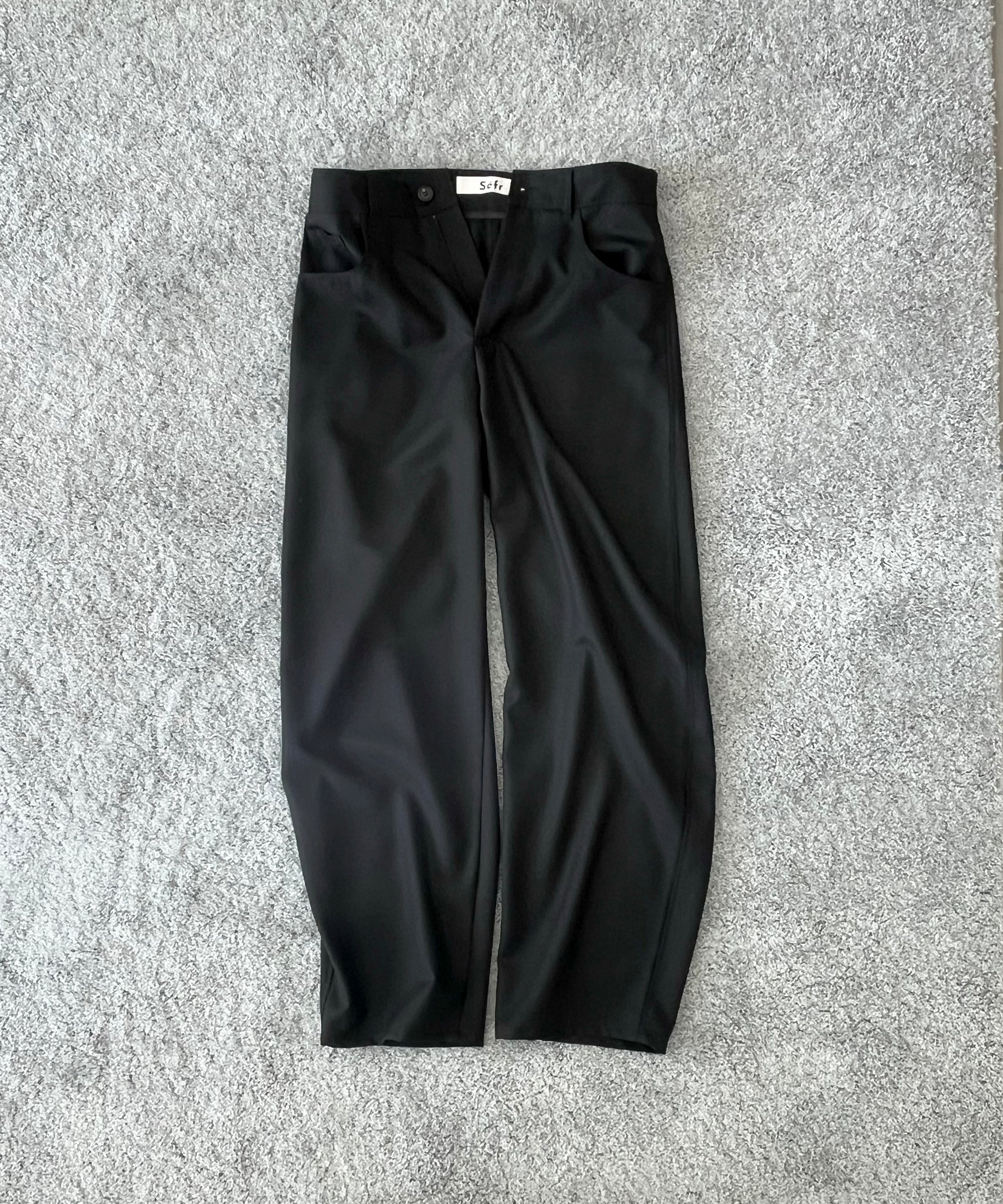 sefr Gino trouser "FINE BLACK WOOL"