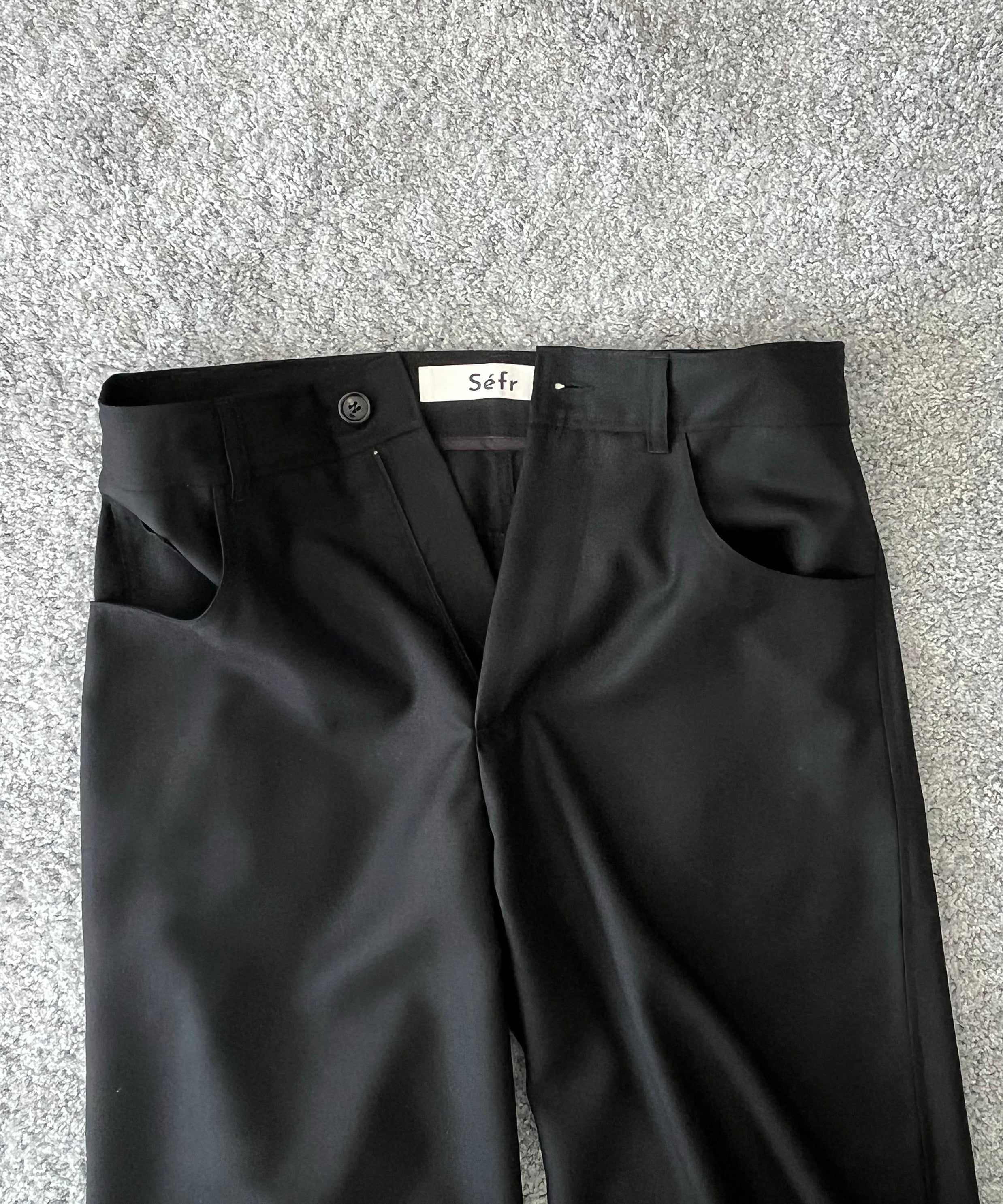 sefr Gino trouser "FINE BLACK WOOL"