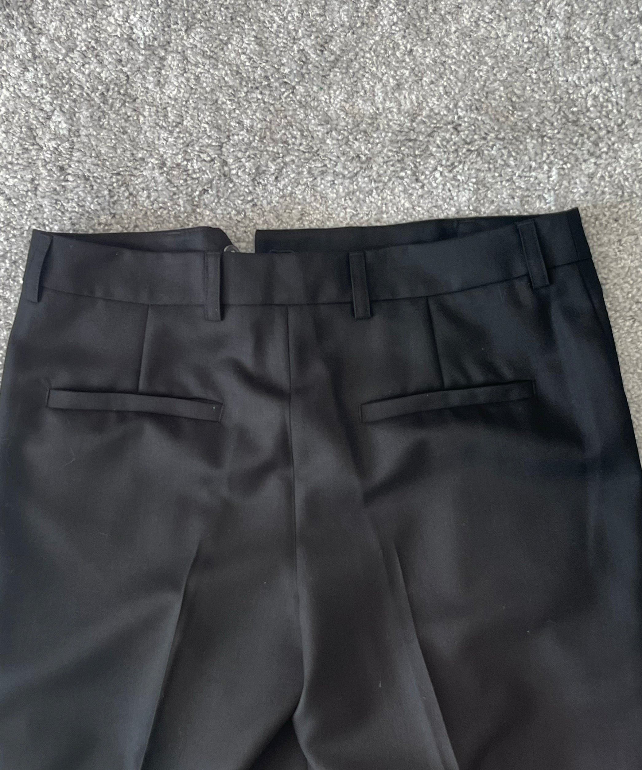 sefr Jeon trouser "FINE BLACK WOOL"