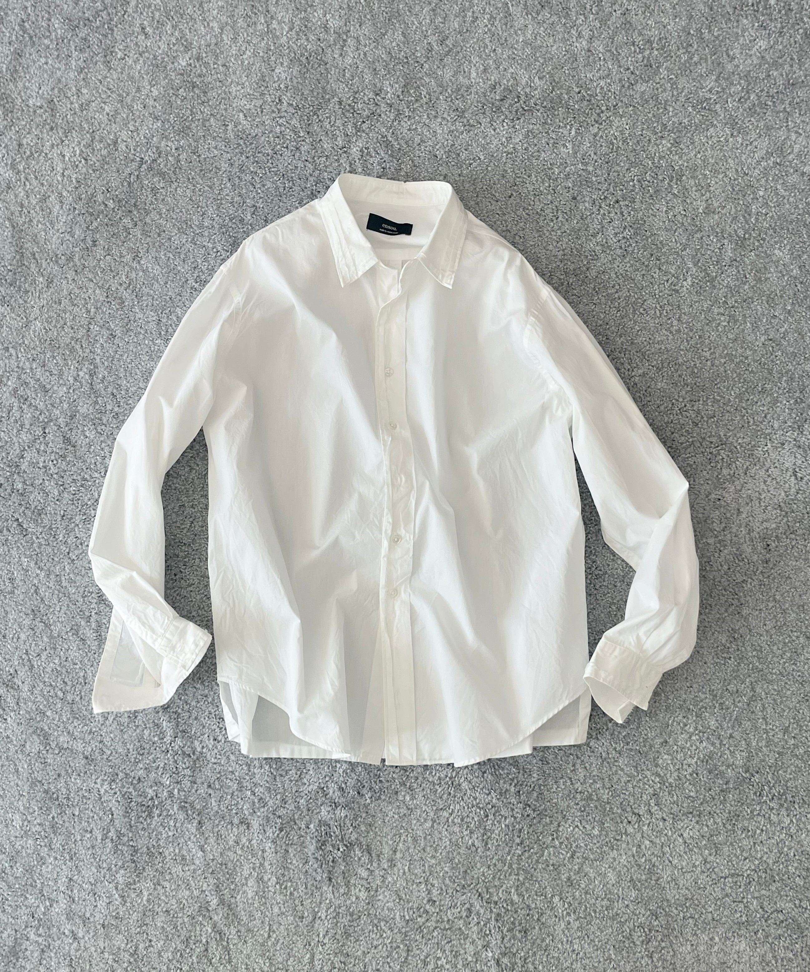 ensou. Rough cut shirt/a "PALE BLUE GINGHAM"