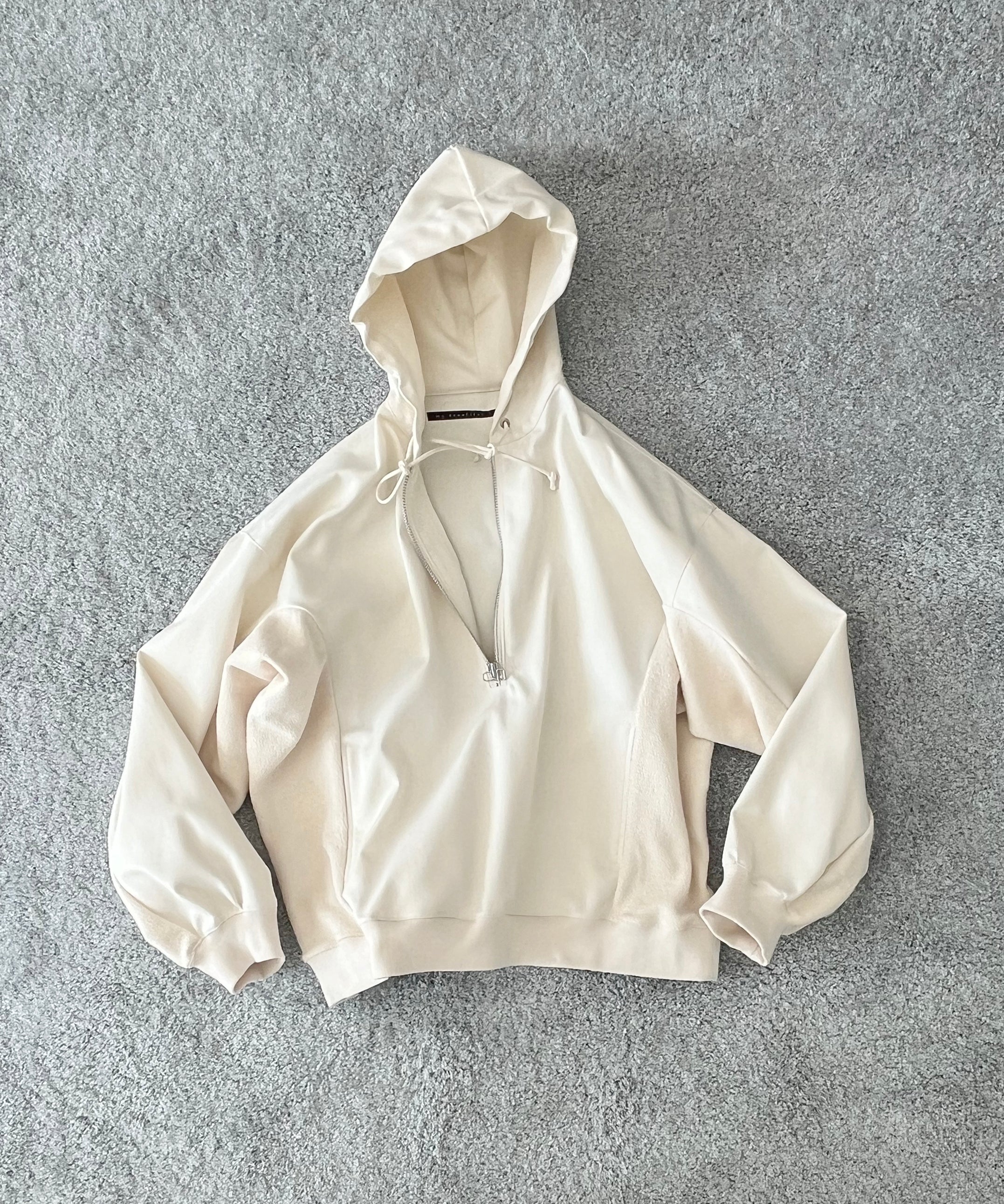 my beautiful landlet Panelled half-zip hoodie "KINARI"