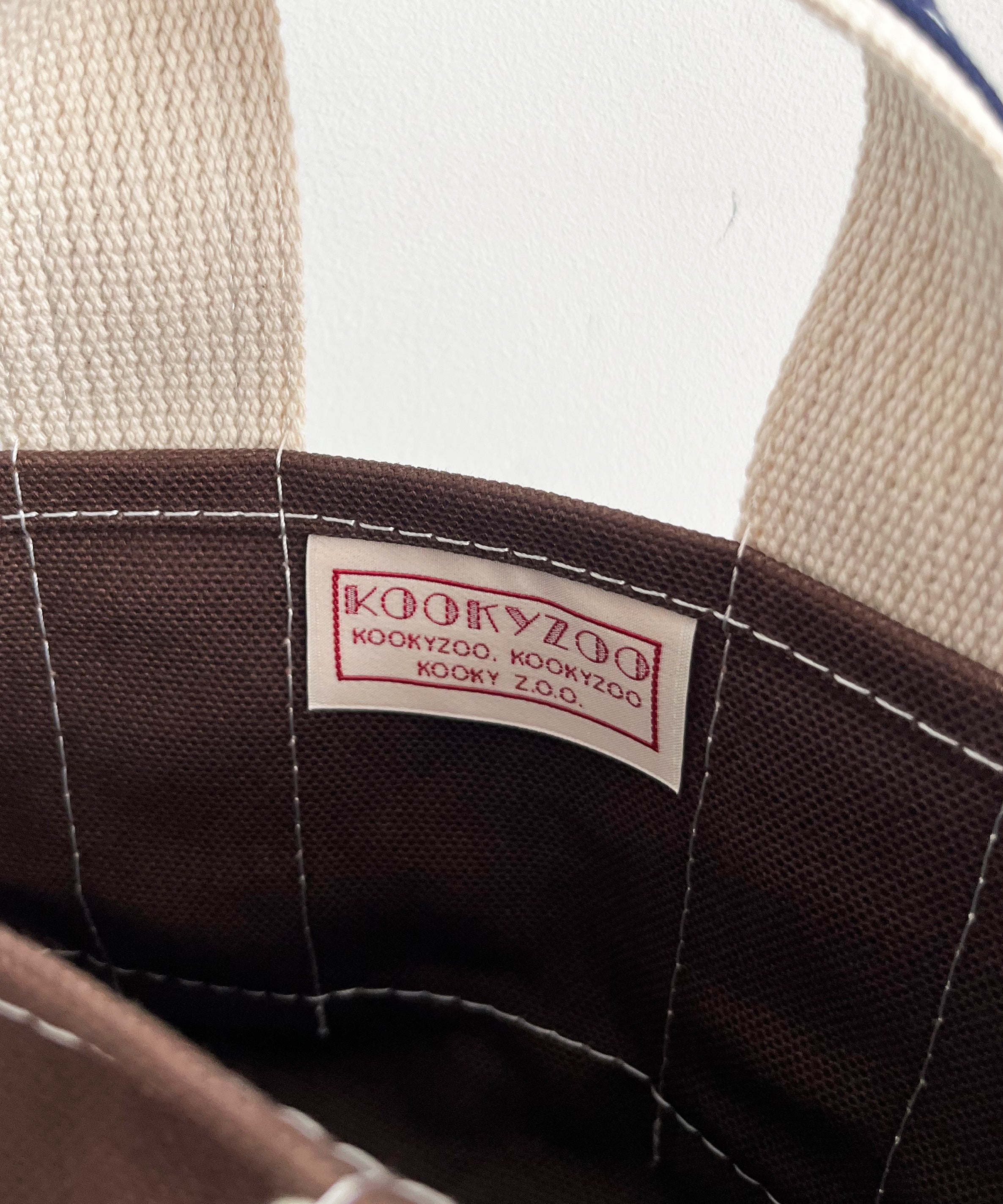 KOOKY ZOO Kooky bag "BROWN×NAVY"