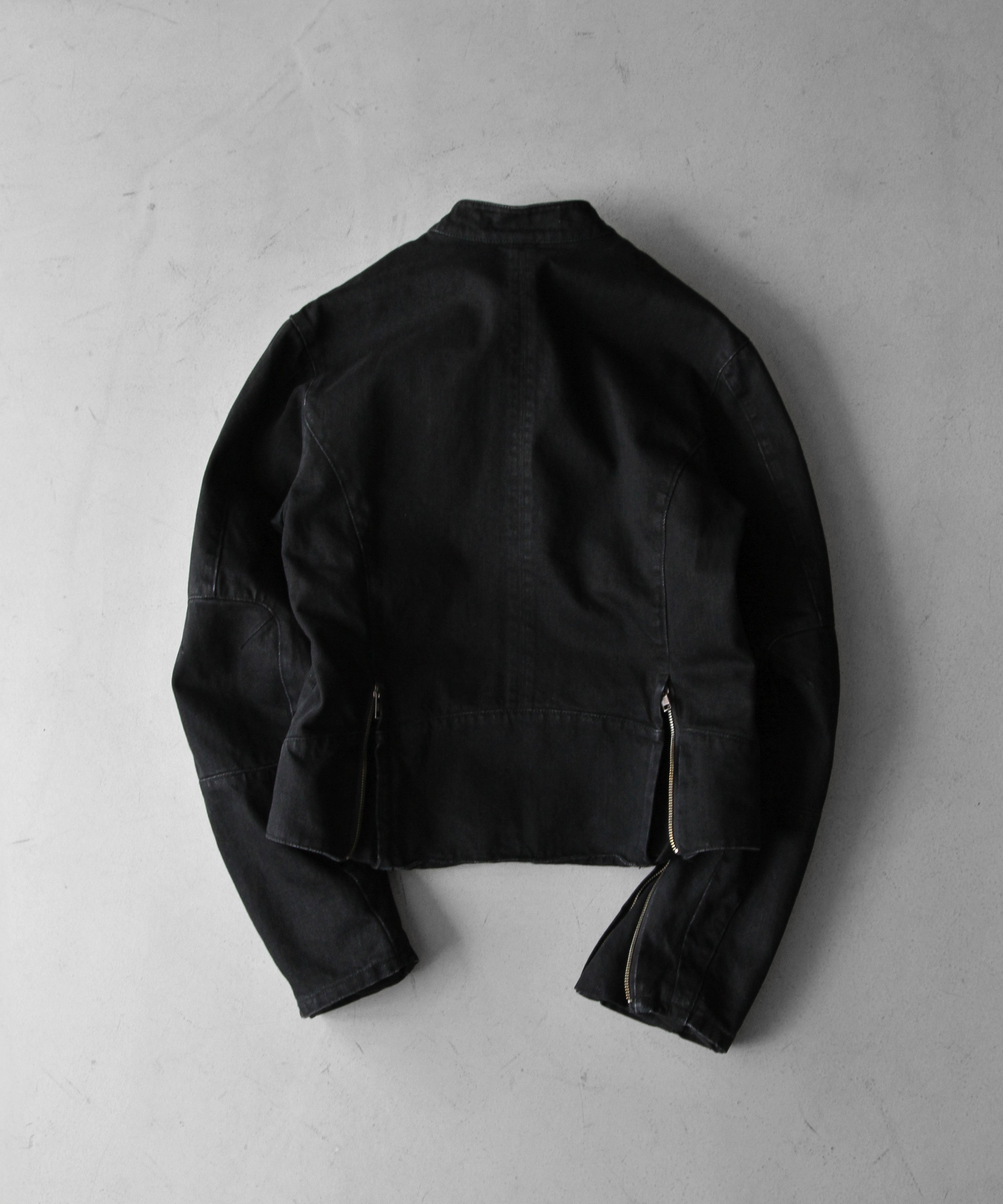 ENTIRE STUDIOS Moto denim jacket "MAGNETITE"