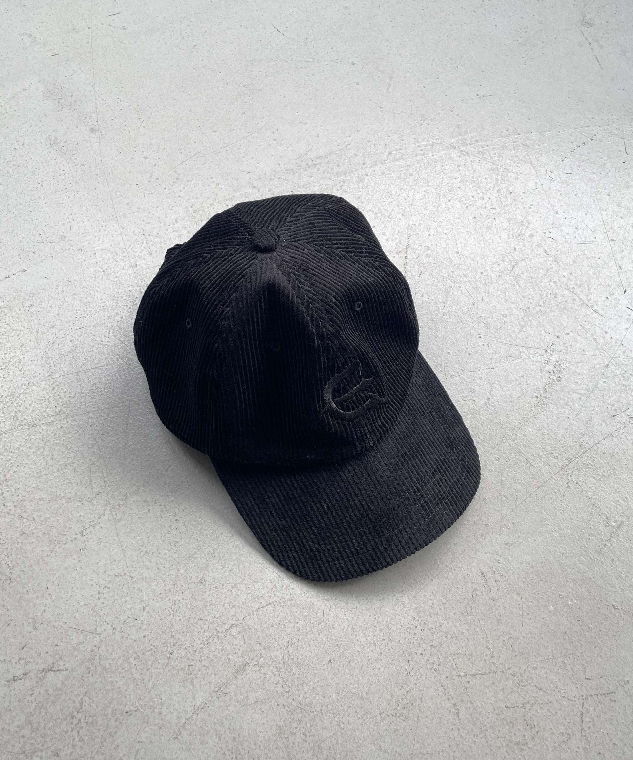 Evisen Skateboardsゑ Cord one-up 6 panel "BLACK"
