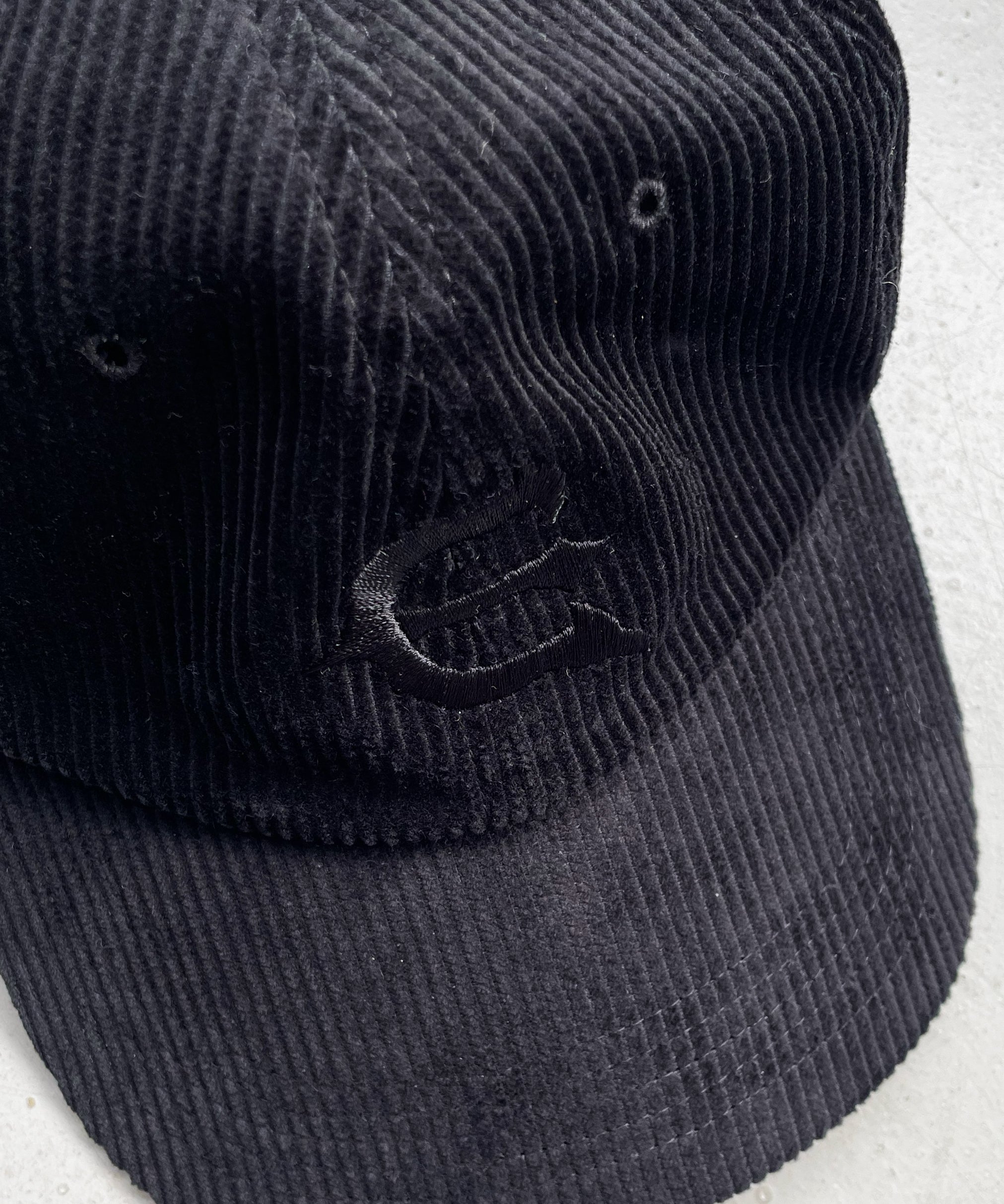 Evisen Skateboardsゑ Cord one-up 6 panel "BLACK"
