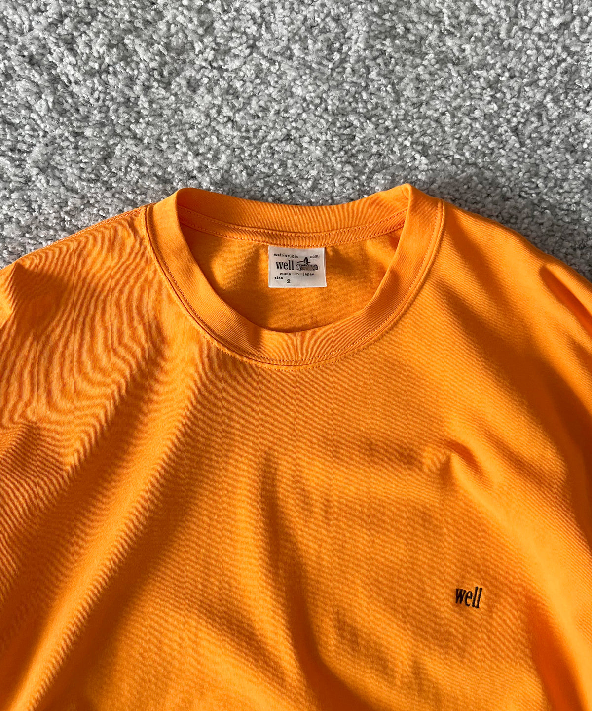 well Titled logo t-shirt "ORANGE"