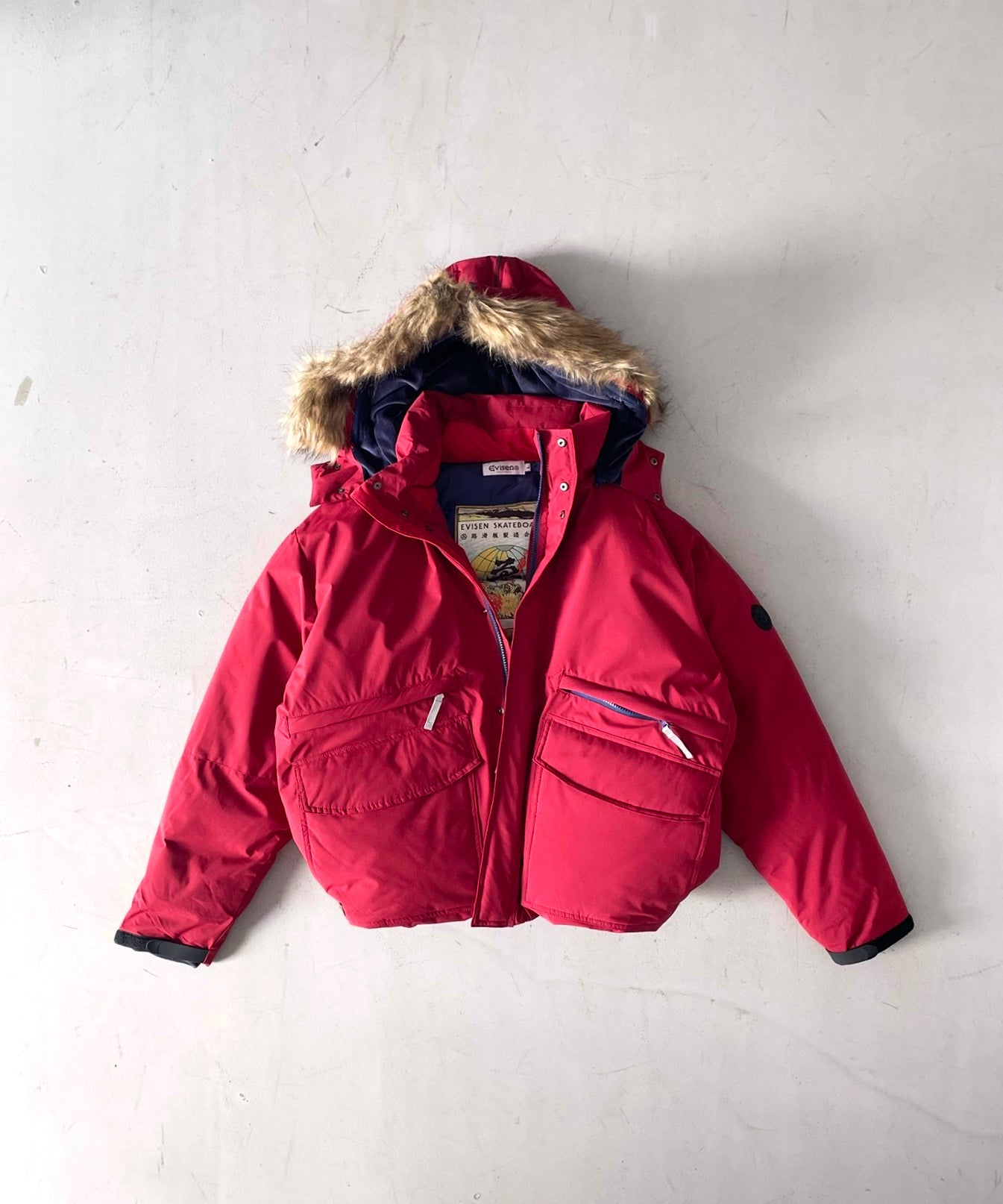 Evisen Skateboardsゑ 3-way n3b evi down jacket "RED"
