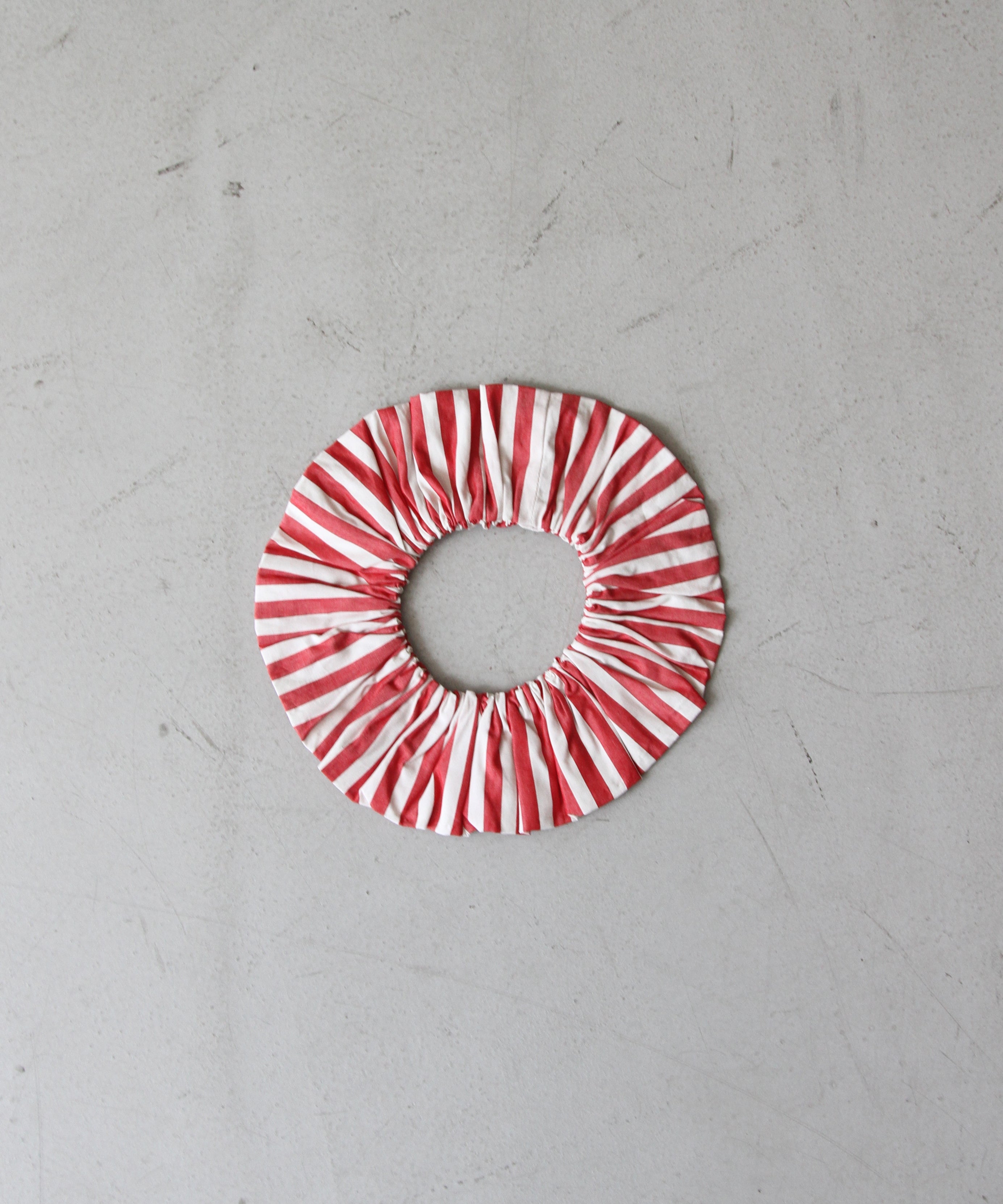 GANNI Stripe cotton scrunchie "BARBADOS CHERRY"