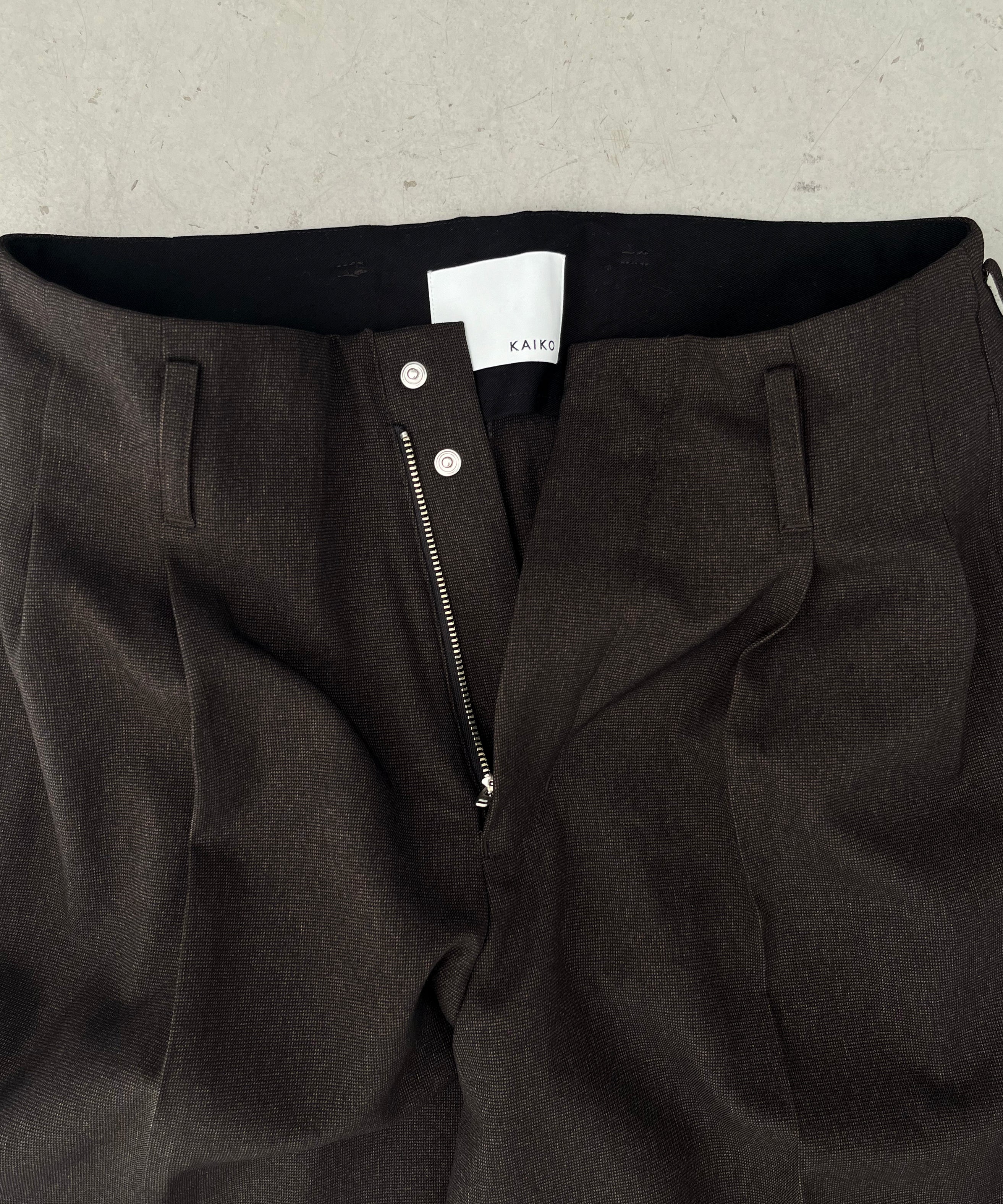 KAIKO Wide slacks "BROWN"