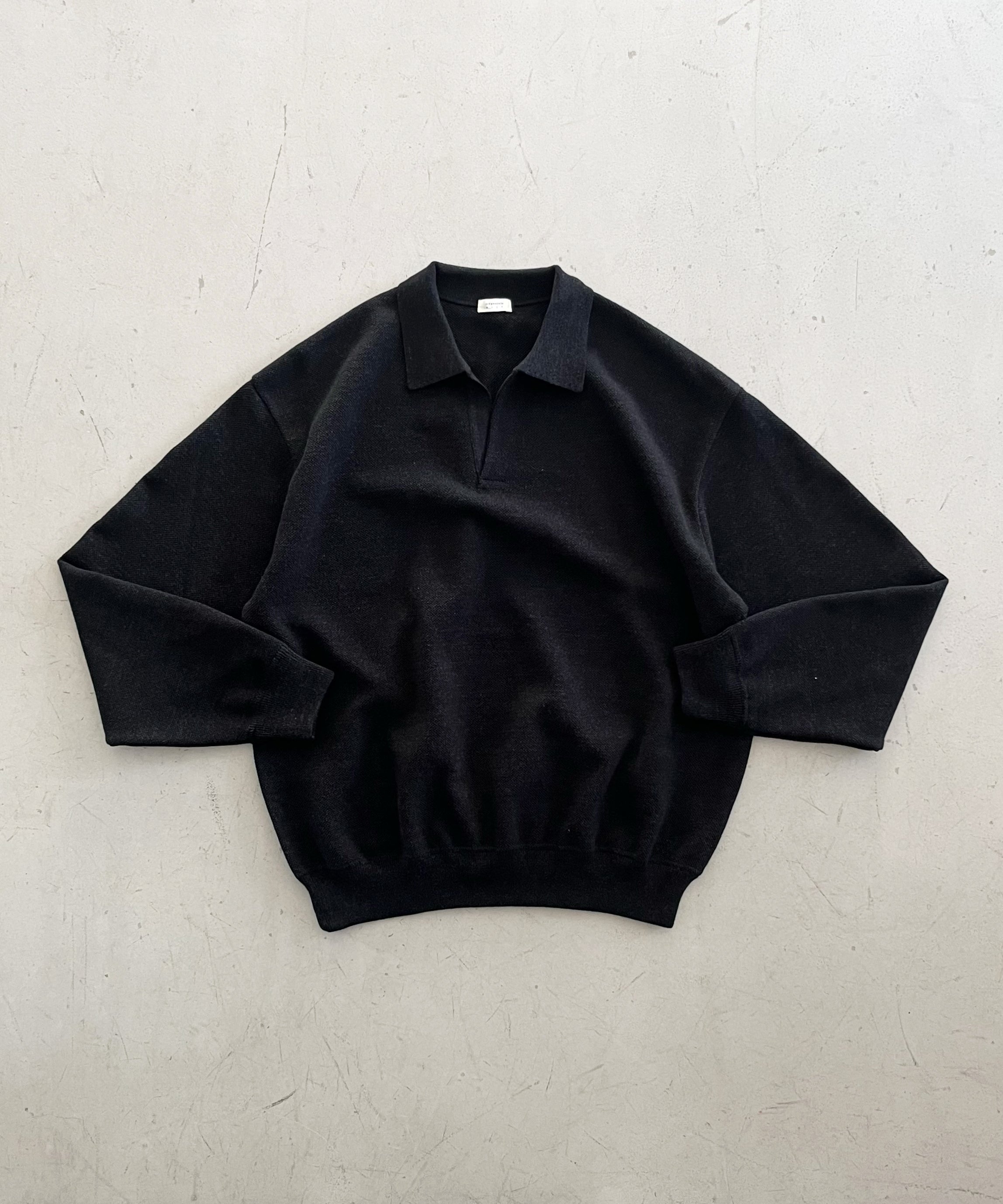 crepuscule Co/wo moss stitch skipper "BLACK"