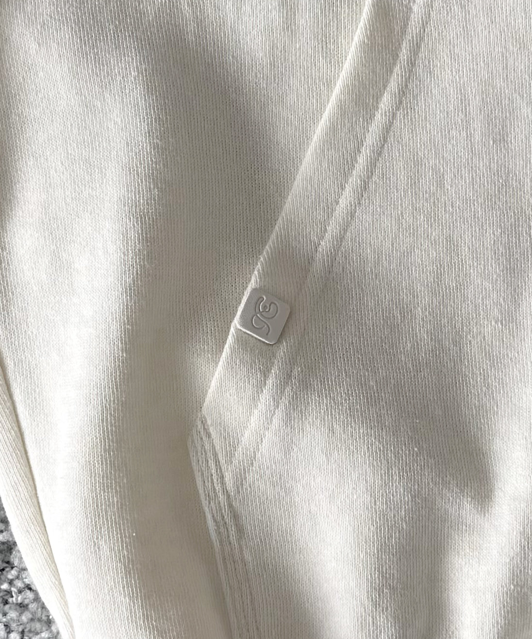 Fax Copy Express Afternoon stretch linen relaxed sweatshirt "WHITE"