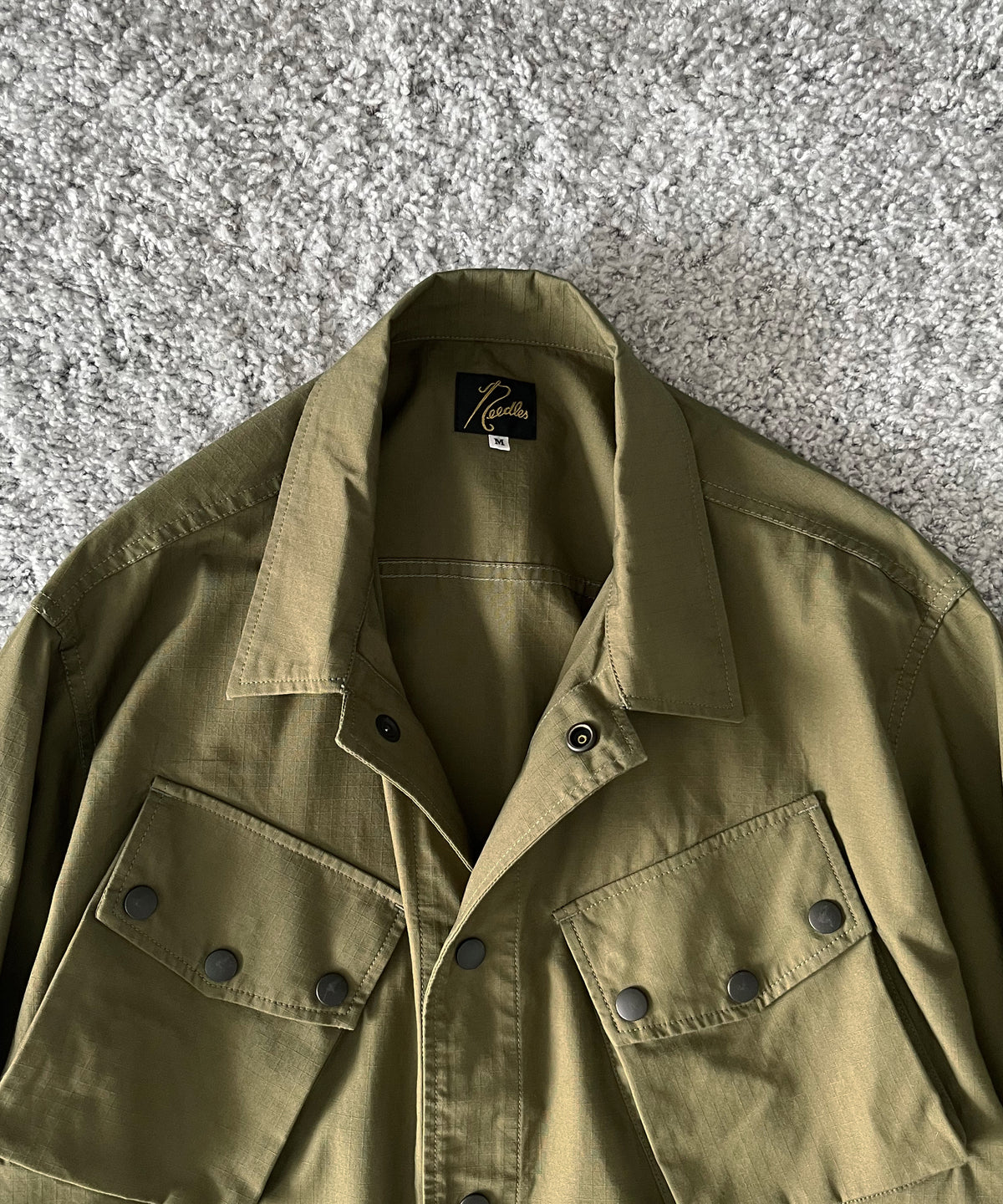 NEEDLES Jungle fatigue jacket- ctn ripstop "A-OLIVE A"