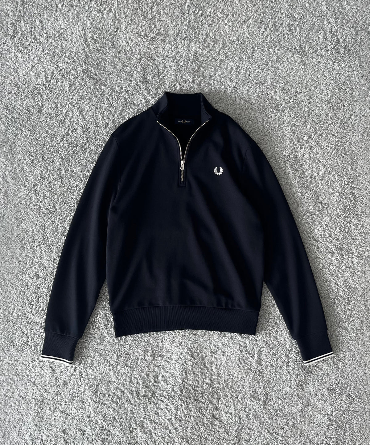 FRED PERRY Half zip sweatshirt "NAVY"