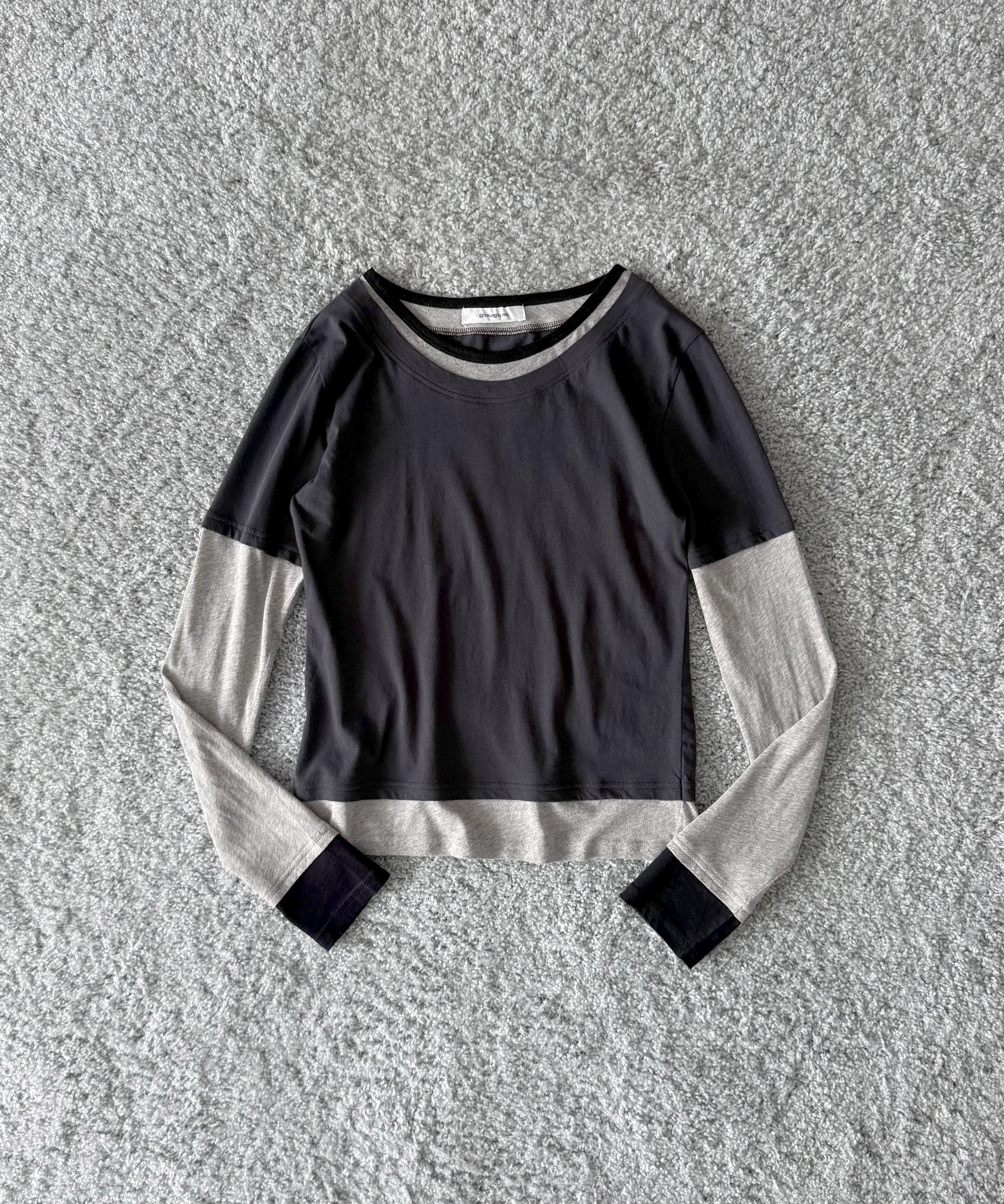 Gimaguas Ricardo 2layeres t-shirt "BLACK-GREY"