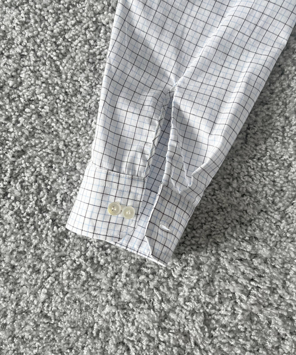 OLD FOLK HOUSE Banshu-ori classic shirt - vintage fabric "BLACK BLUE PLAID"