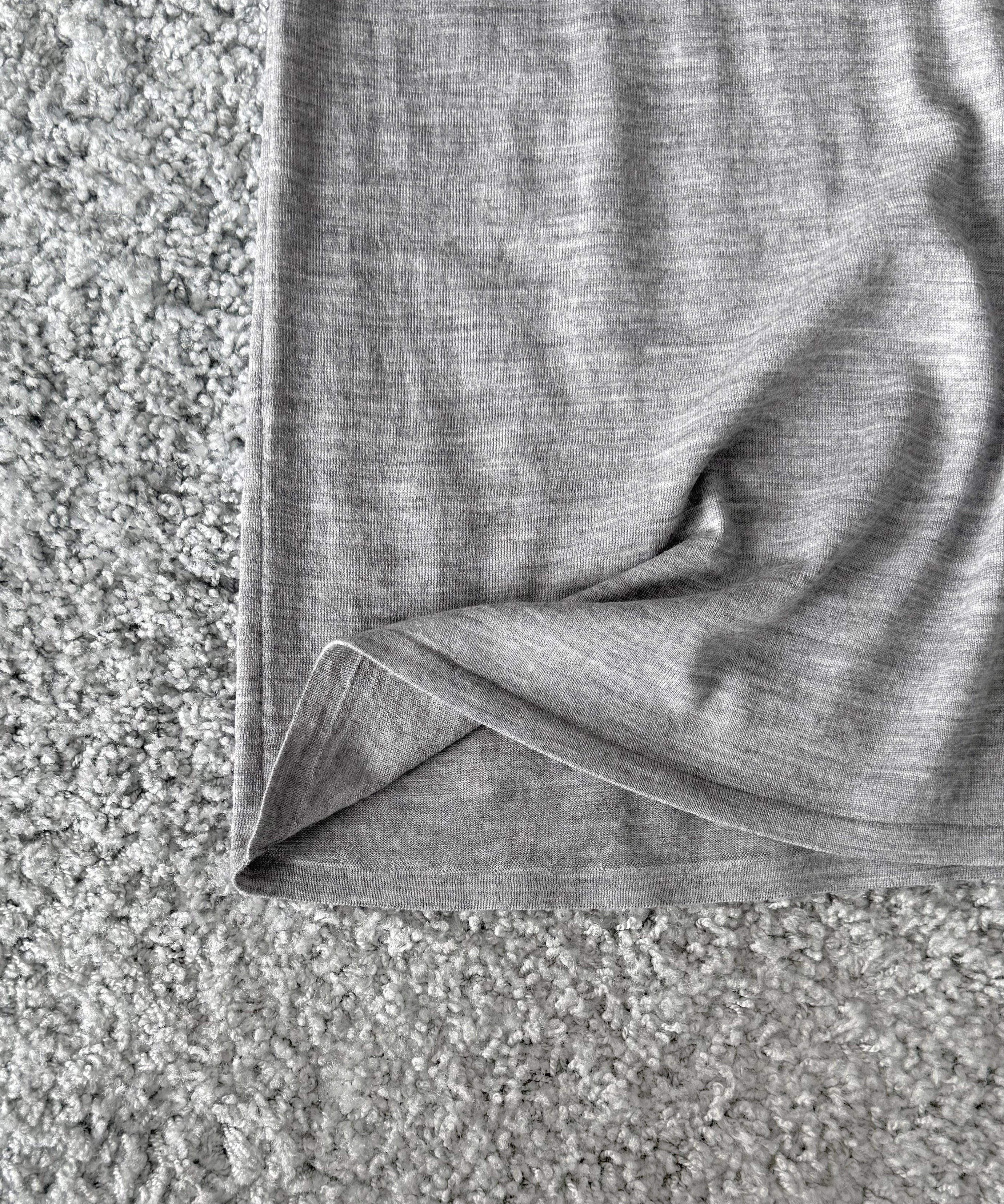 Fax Copy Express Afternoon stretch air ankle-length knit skirt "LIGHT GREY"