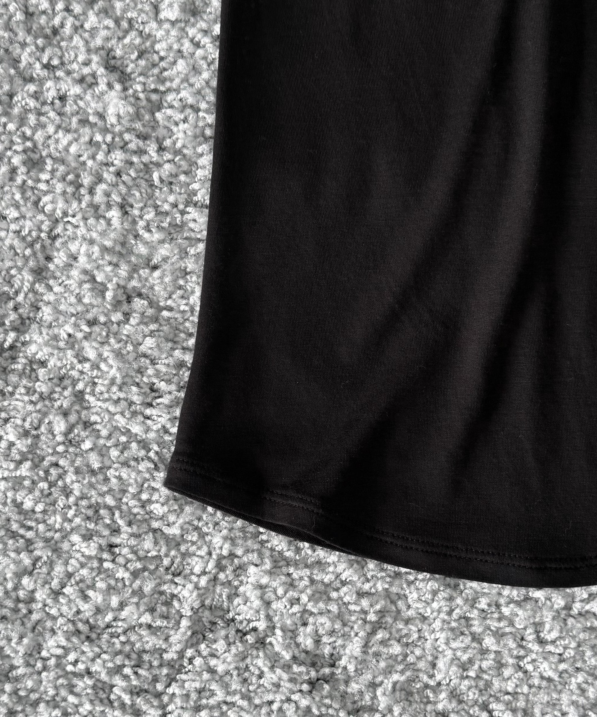 Fax Copy Express Afternoon stretch henley top "BLCK"