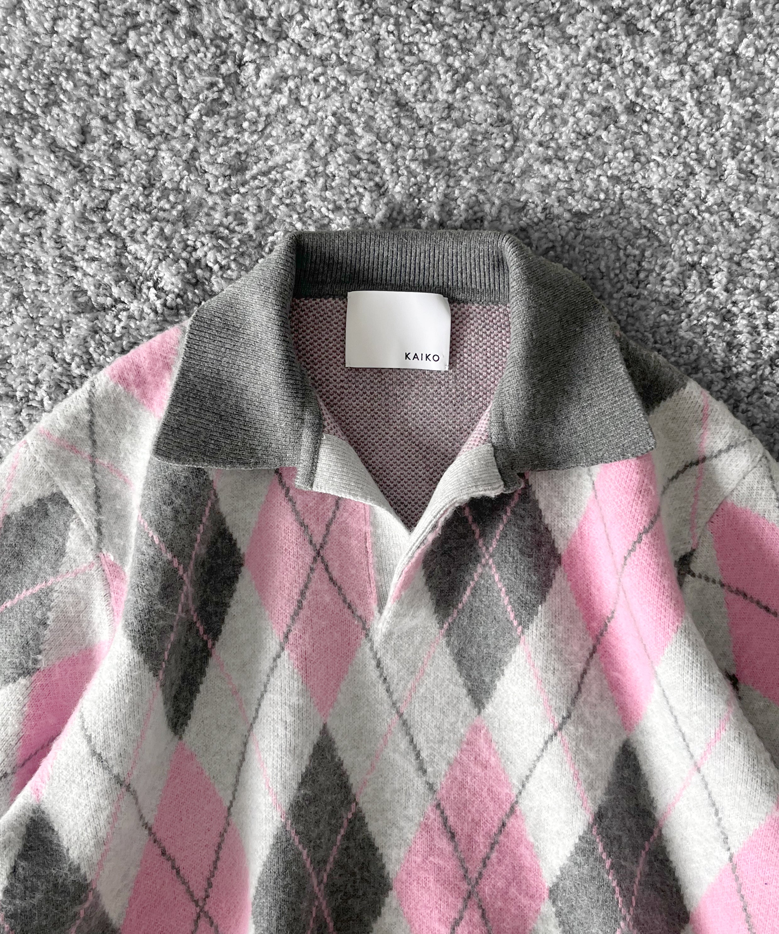 【Pre order】KAIKO Domestic knit polo shirt "FIGURE PINK"