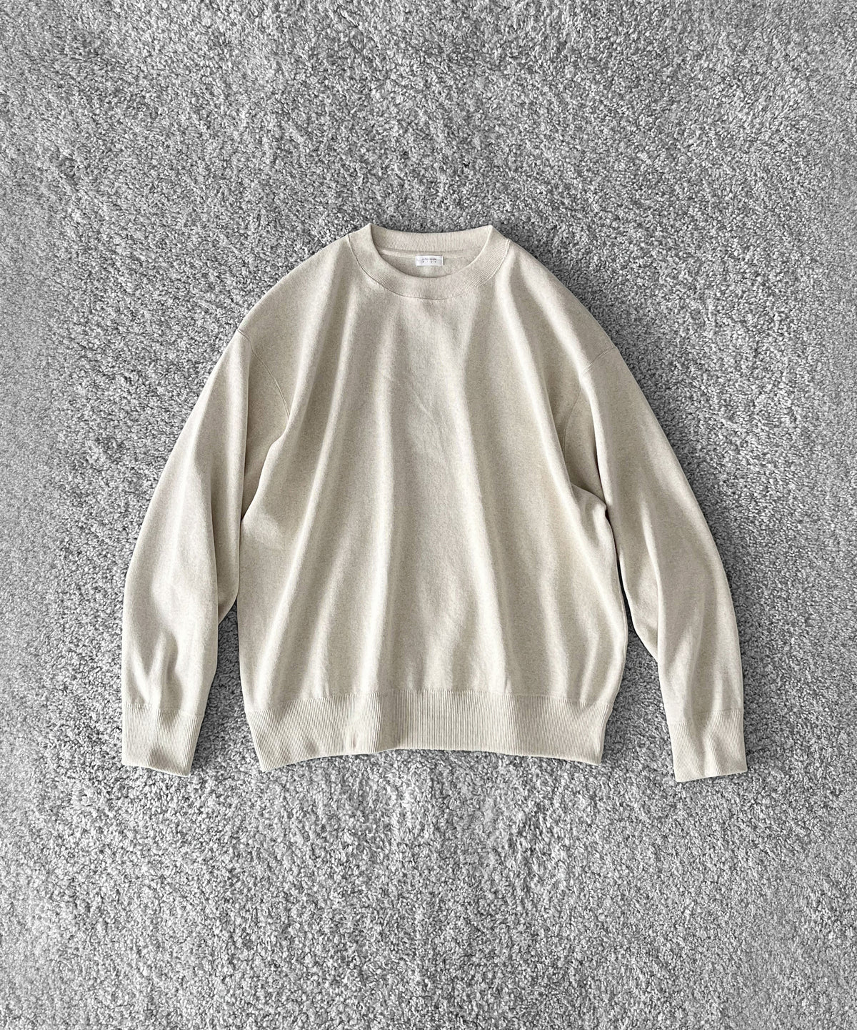 crepuscule Co rib sweat p/o "OATMEAL"