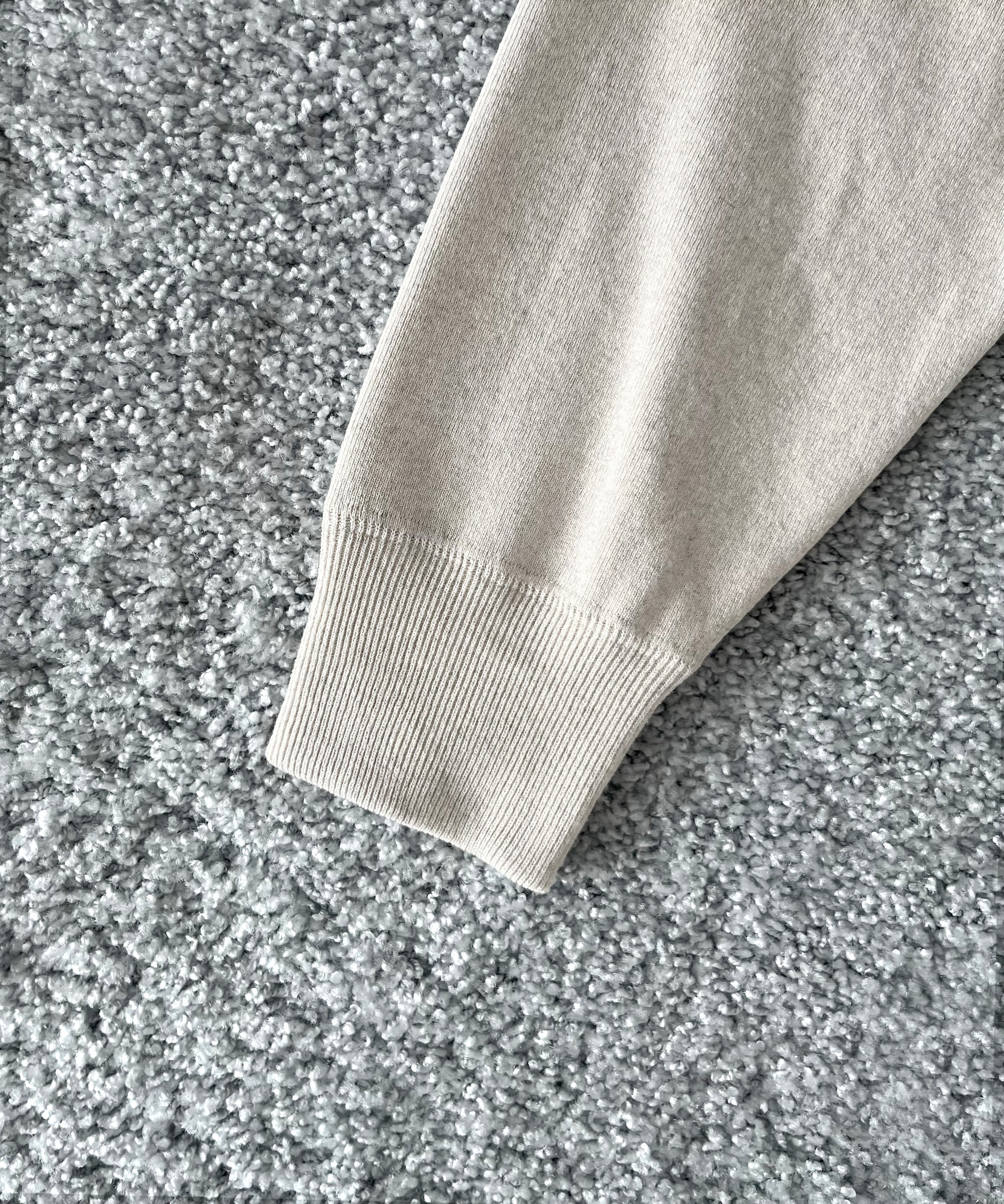 crepuscule Co rib sweat p/o "OATMEAL"