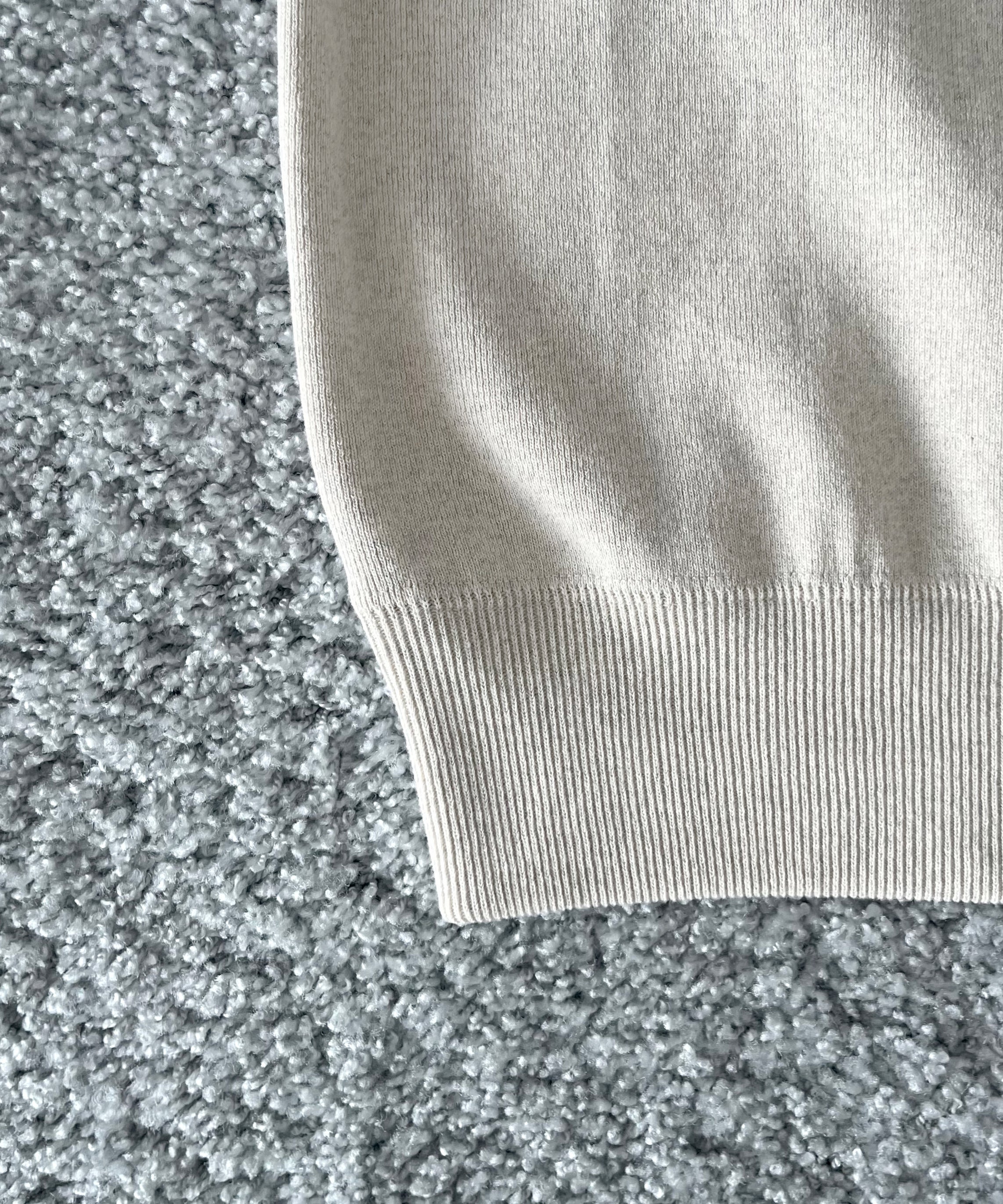 crepuscule Co rib sweat p/o "OATMEAL"