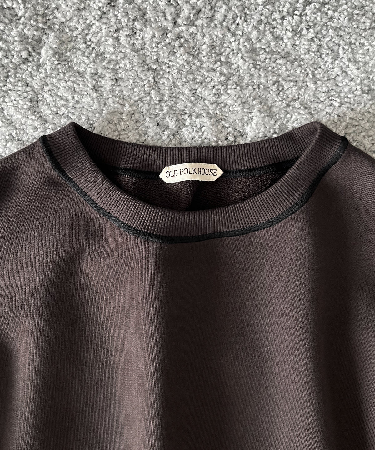 OLD FOLK HOUSE Plain sweatshirt "DARK BROWN"