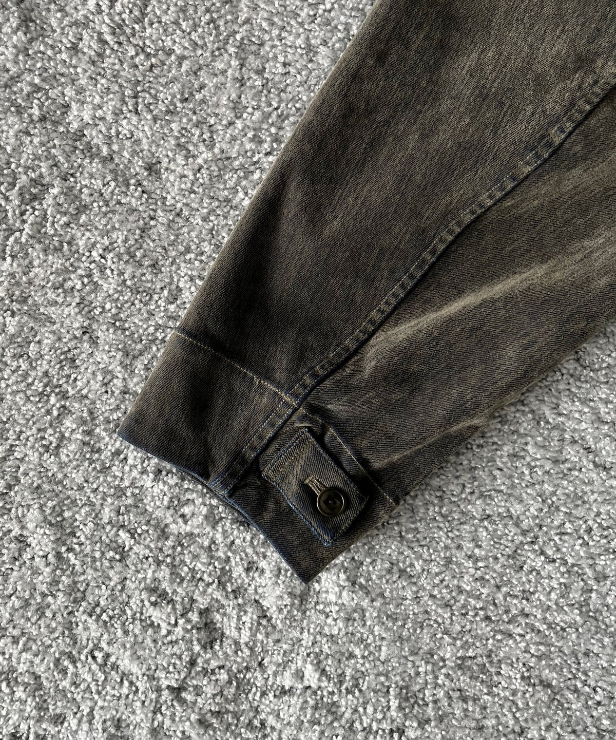 VOAAOV Flocky denim coverall jacket “OLIVE"