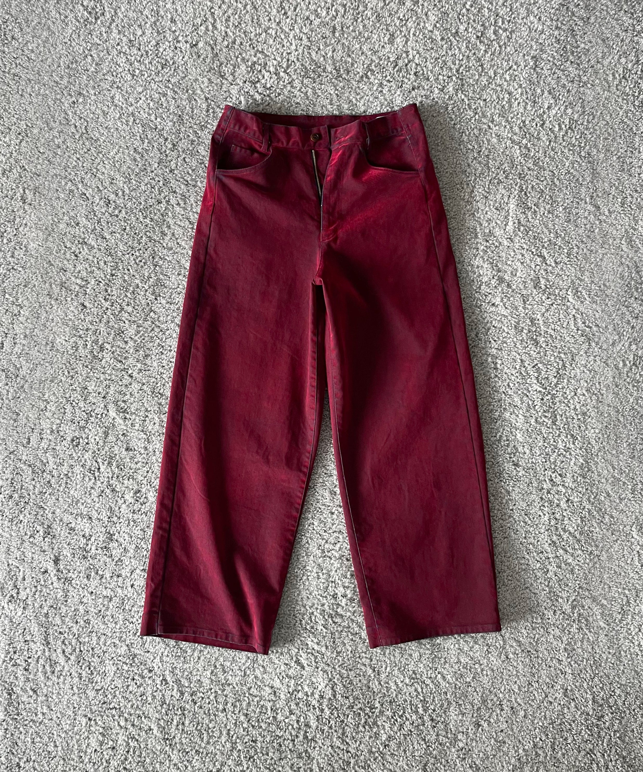 VOAAOV Flocky denim pant “RED"