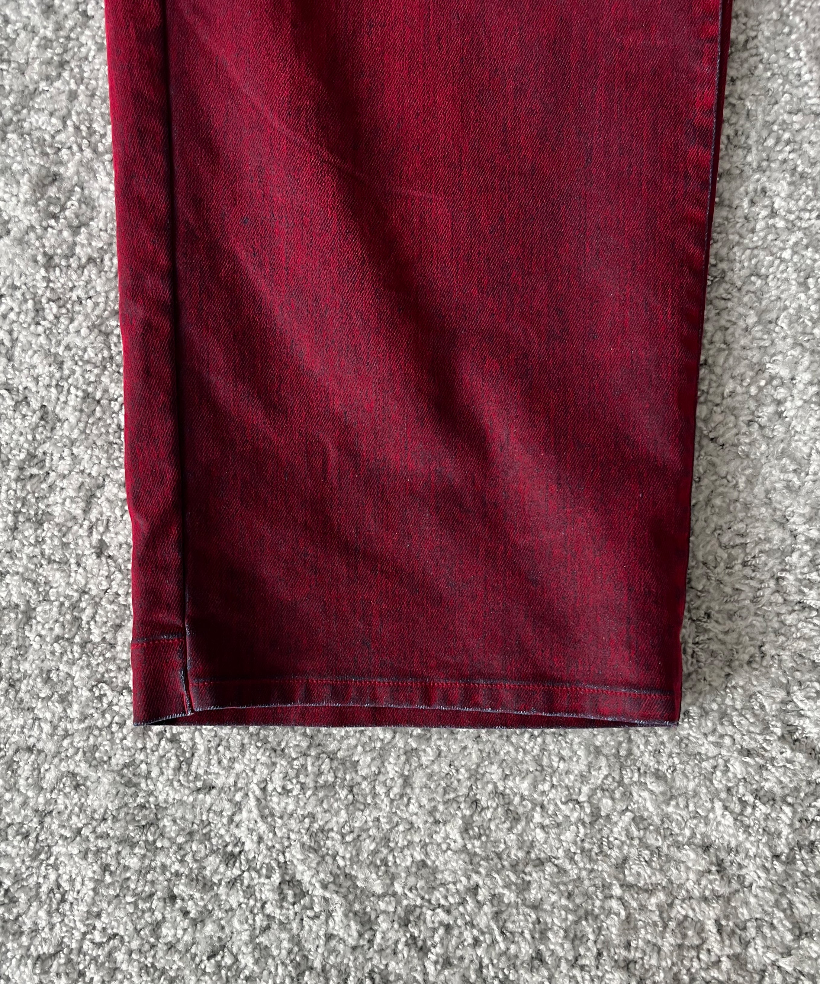 VOAAOV Flocky denim pant “RED"
