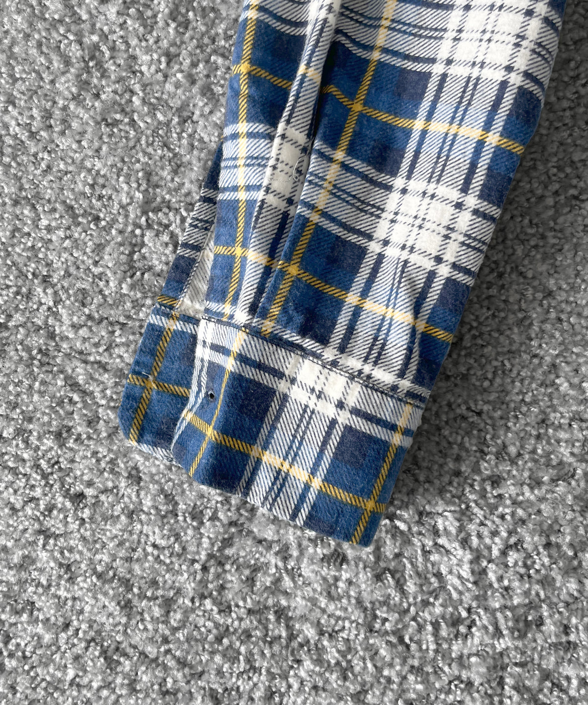 NEEDLES One-up shirt - printed flannel/plaid "D-BLUE/NAVY D"