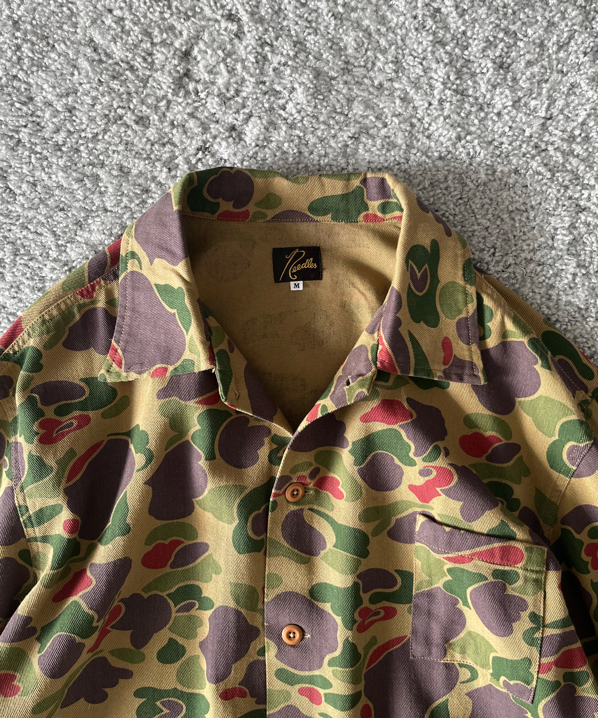 NEEDLES Military shirt jacket - camo twill "C-OLIVE"