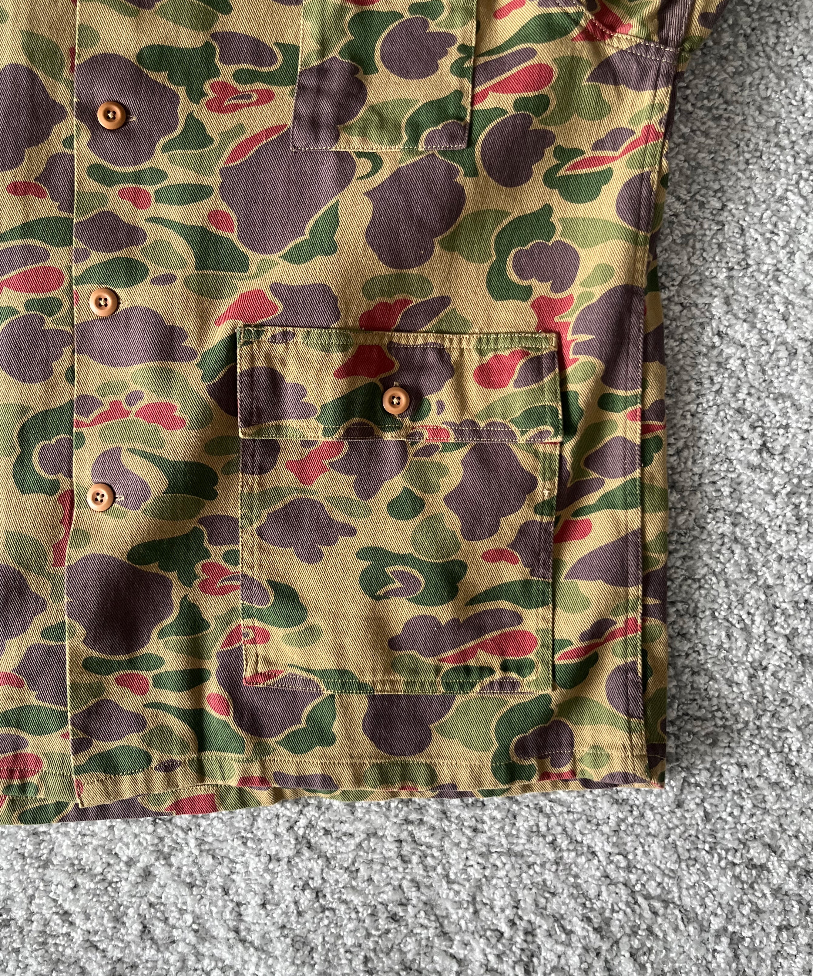 NEEDLES Military shirt jacket - camo twill "C-OLIVE"