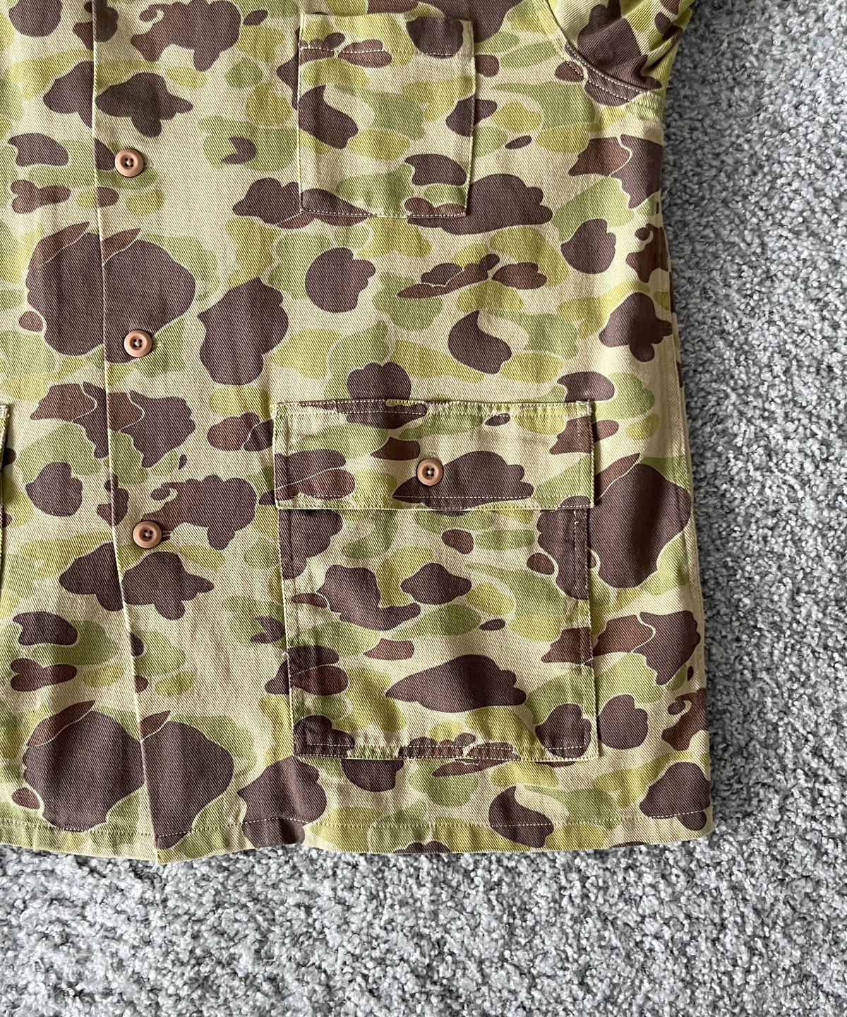 NEEDLES Military shirt jacket - camo twill "A-LT.GREEN"