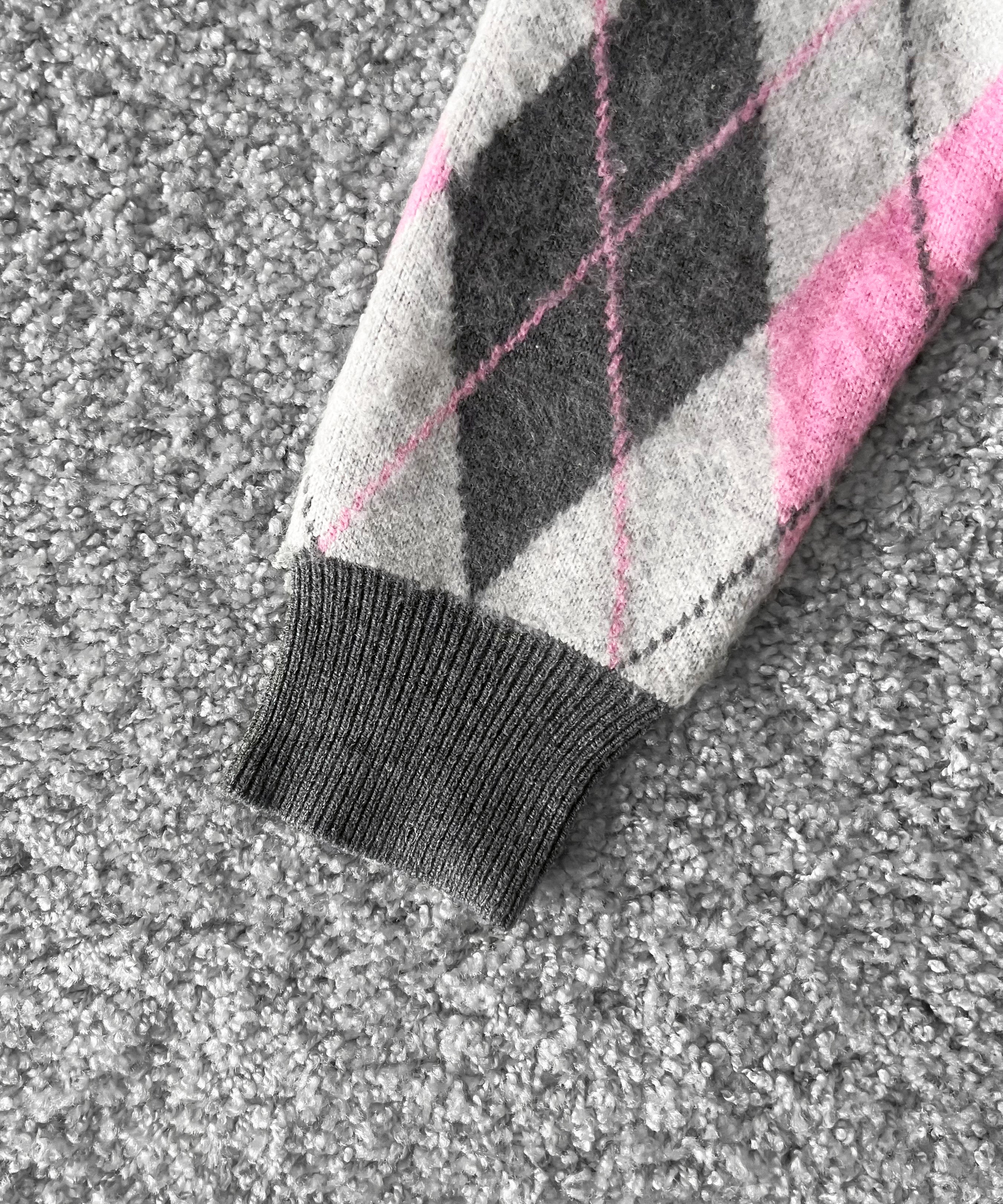 【Pre order】KAIKO Domestic knit polo cardigan "FIGURE PINK"