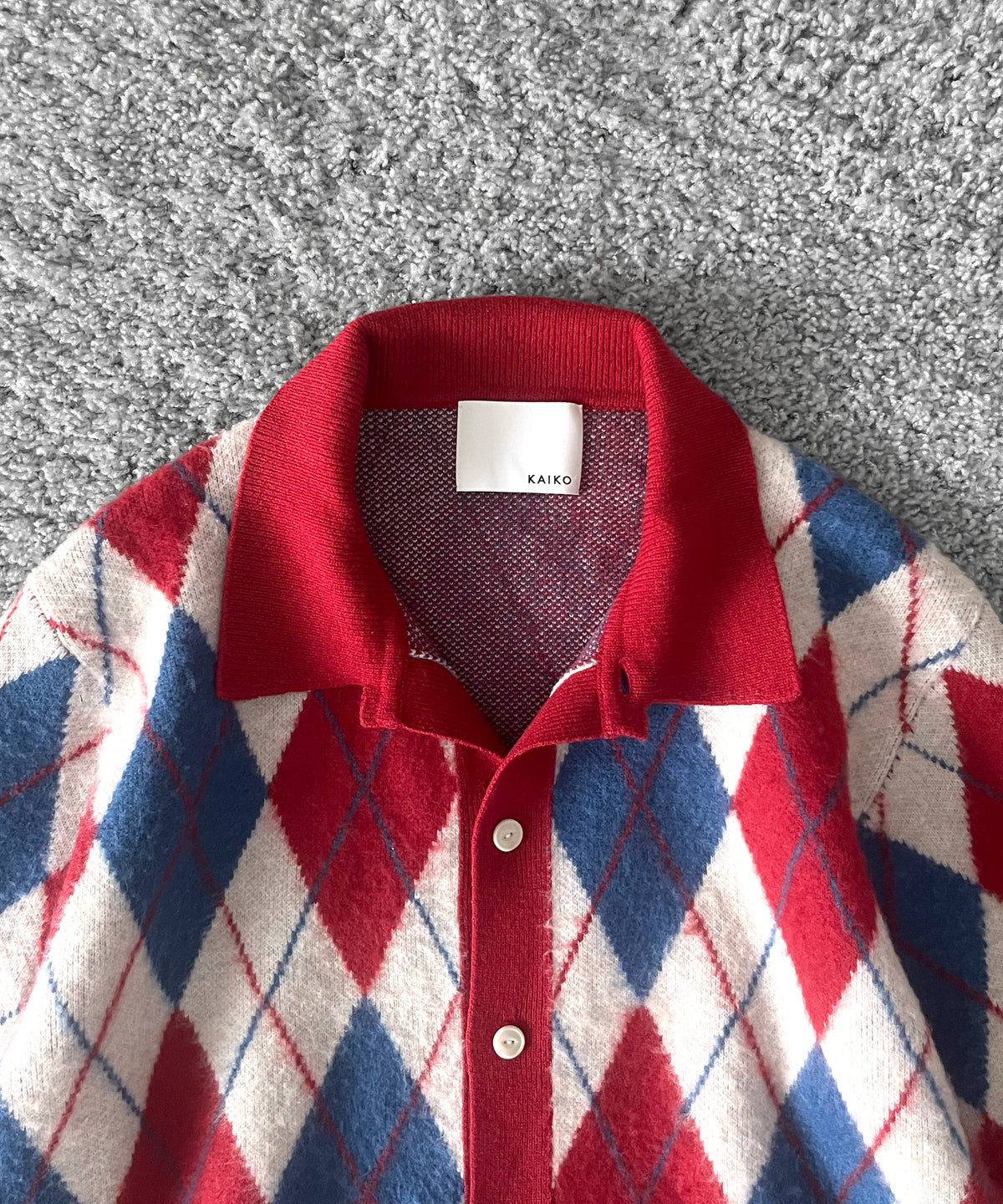 【Pre order】KAIKO Domestic knit polo cardigan "TRICO"