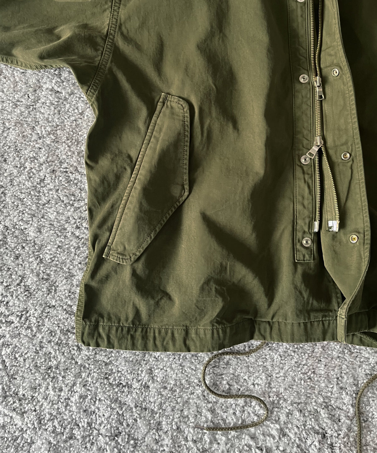 URU Organic compact chino - m-51 short blouson "D.KHAKI"