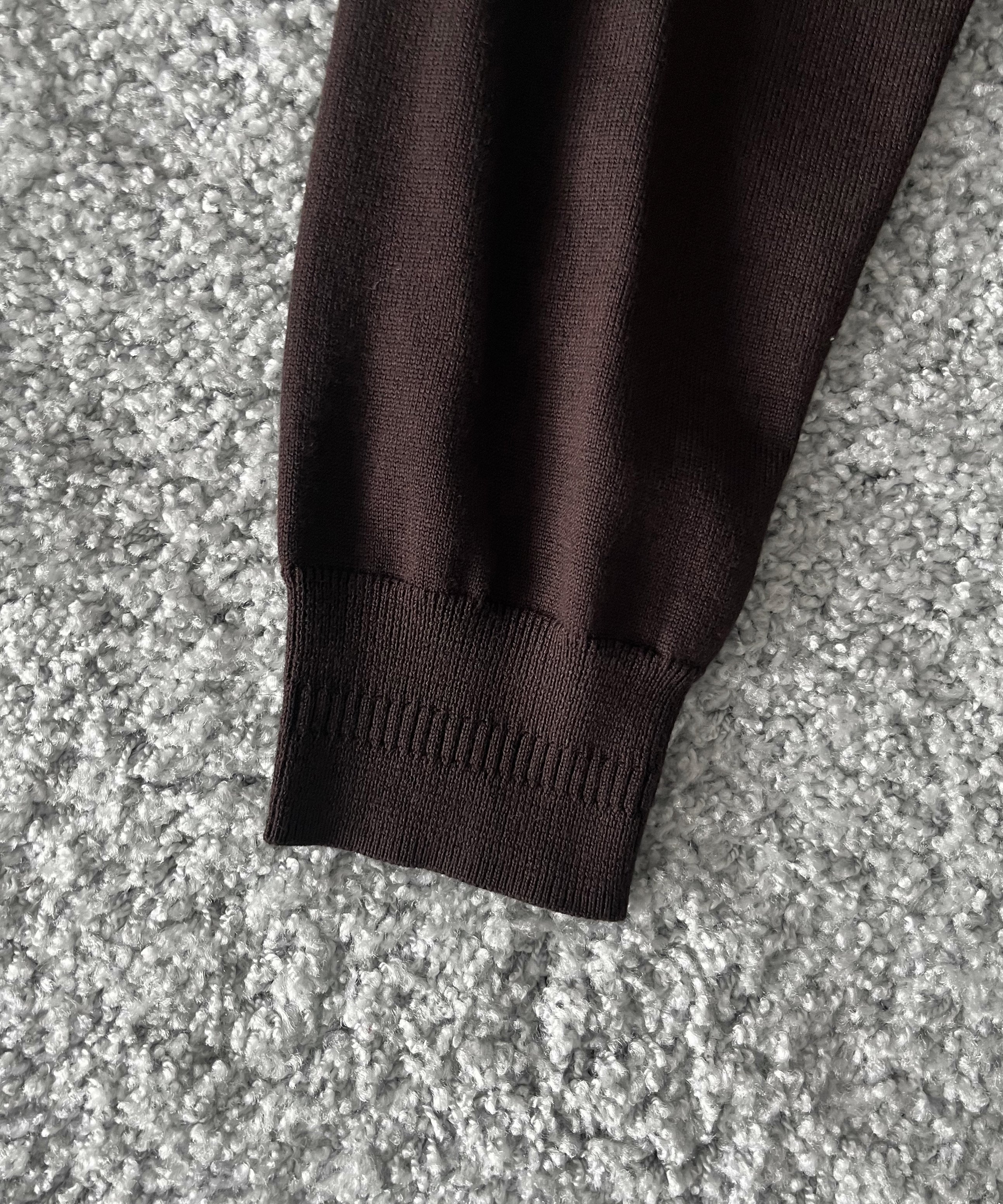 FRED PERRY Classic knitted shirt ls “RICH BROWN”